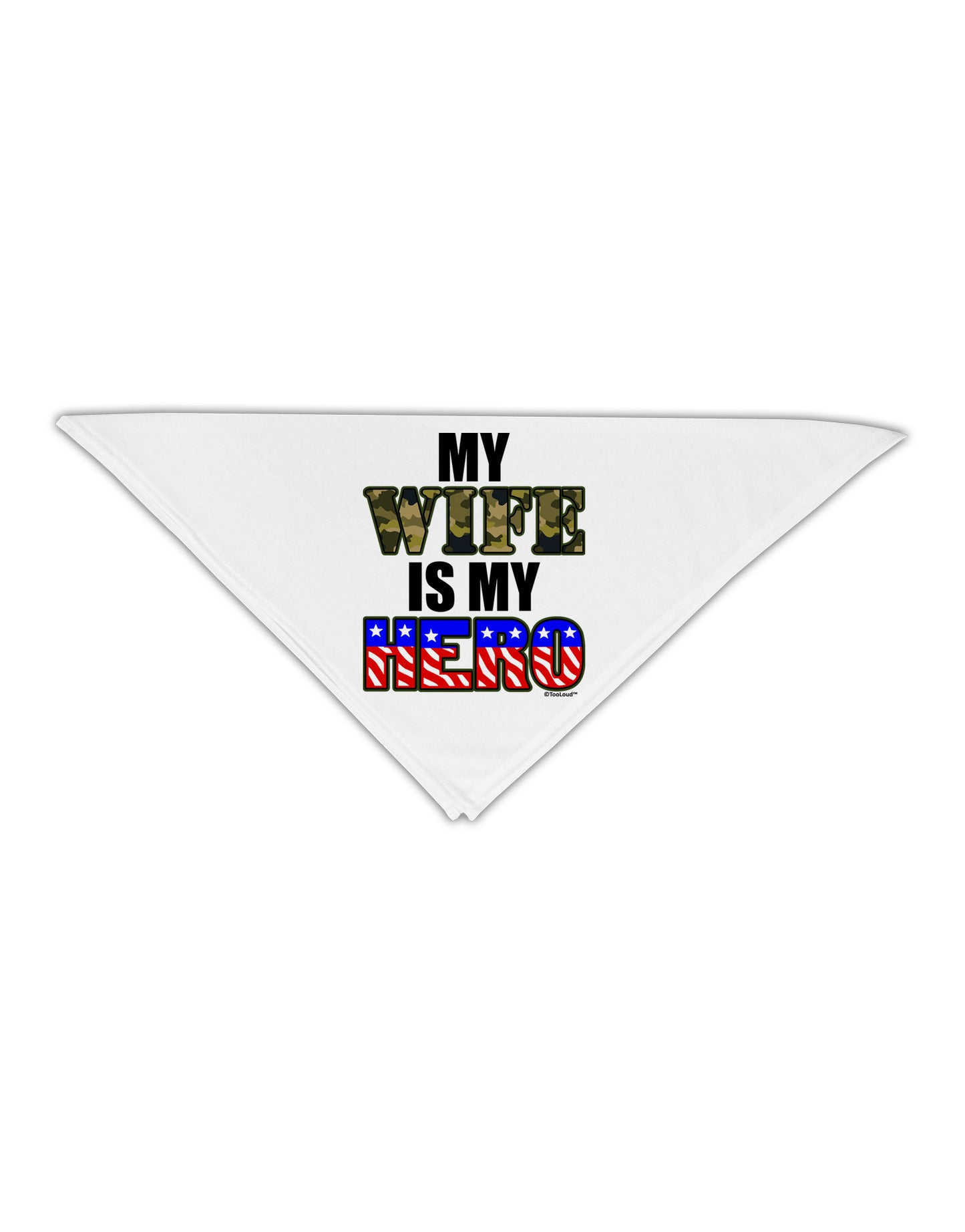 My Wife is My Hero - Armed Forces Adult 19" Square Bandana by TooLoud-Square Bandanas-TooLoud-White-One-Size-Adult-Davson Sales
