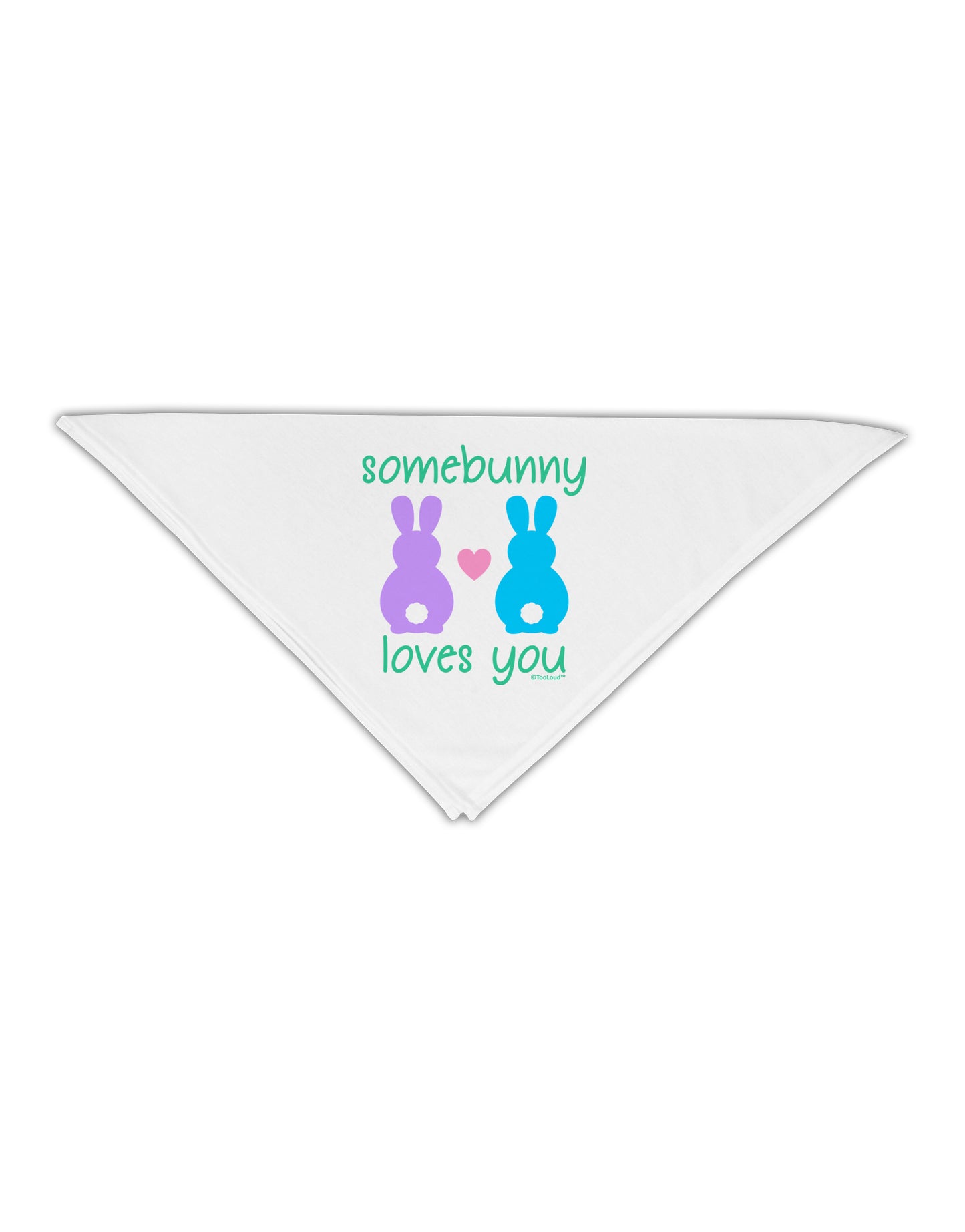Somebunny Loves You Adult 19" Square Bandana by TooLoud-Square Bandanas-TooLoud-White-One-Size-Adult-Davson Sales