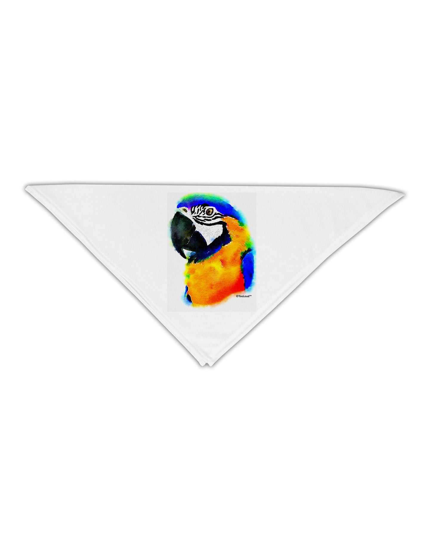 Brightly Colored Parrot Watercolor Adult 19" Square Bandana-Square Bandanas-TooLoud-White-One-Size-Adult-Davson Sales