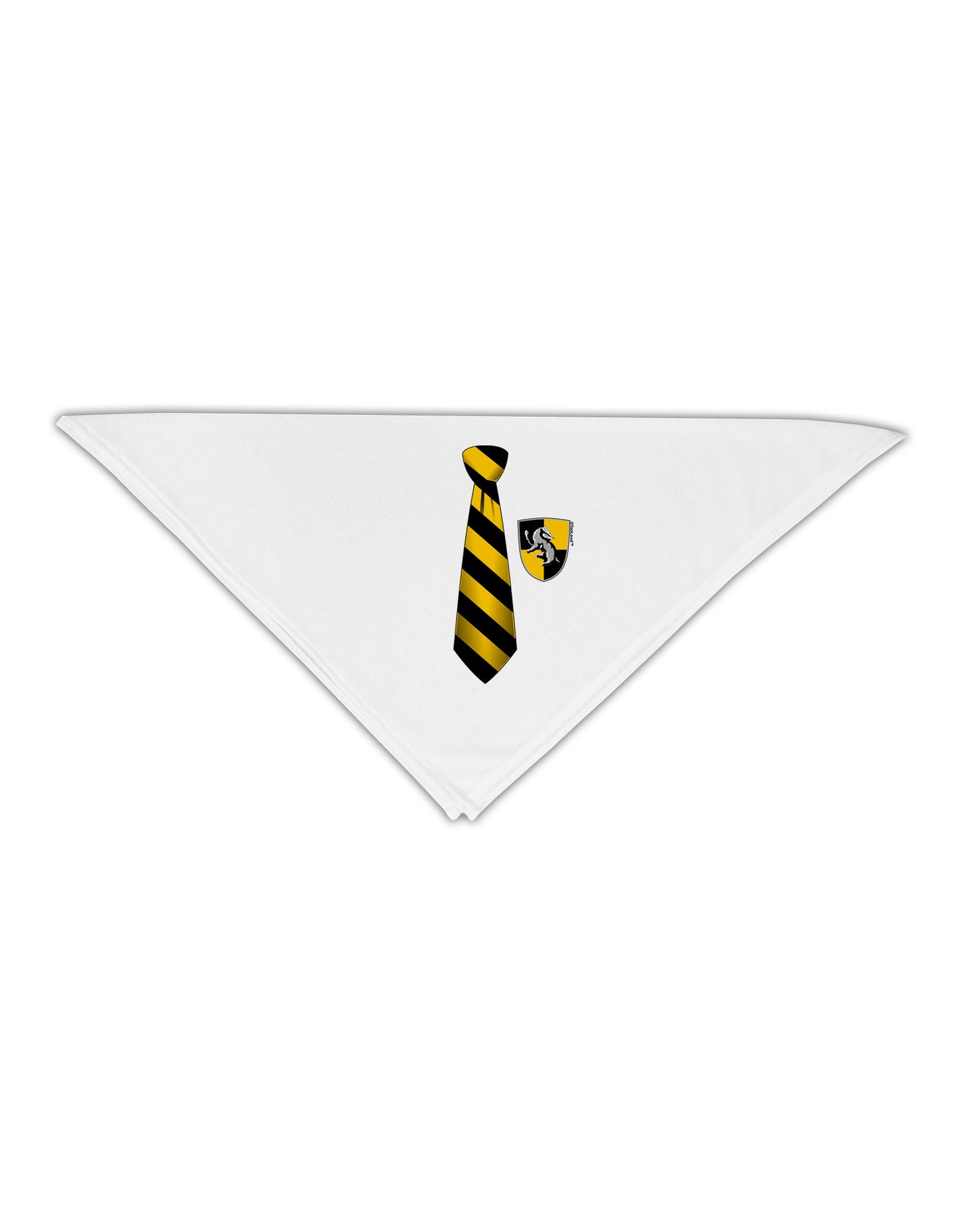 TooLoud Wizard Tie Yellow and Black Adult 19" Square Bandana-Square Bandanas-TooLoud-White-One-Size-Adult-Davson Sales