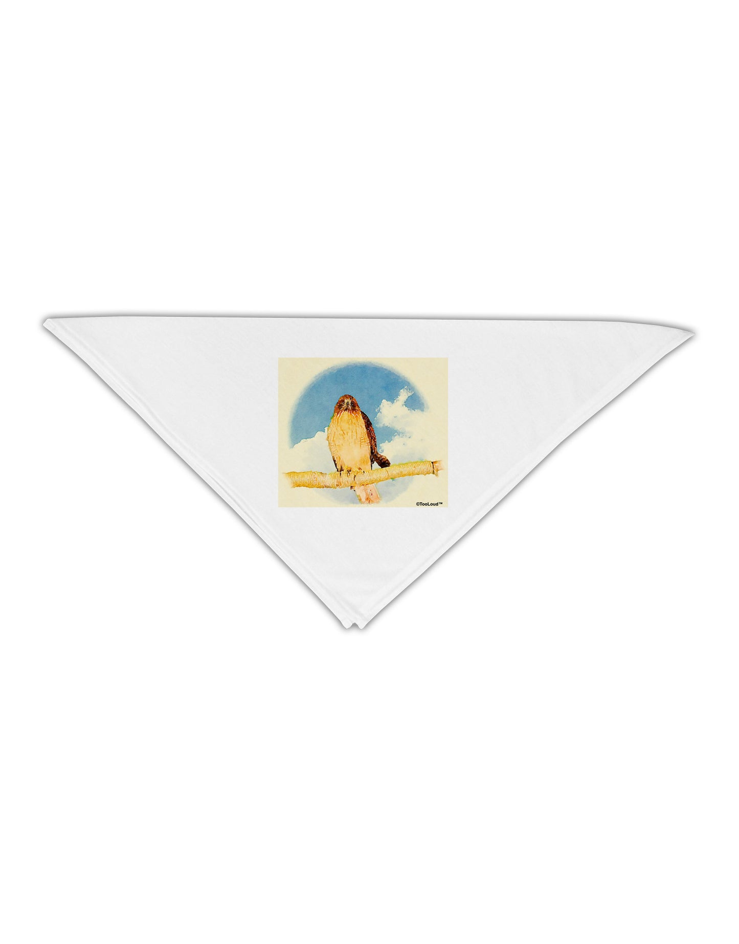 Red-tailed Hawk Adult 19" Square Bandana-Square Bandanas-TooLoud-White-One-Size-Adult-Davson Sales