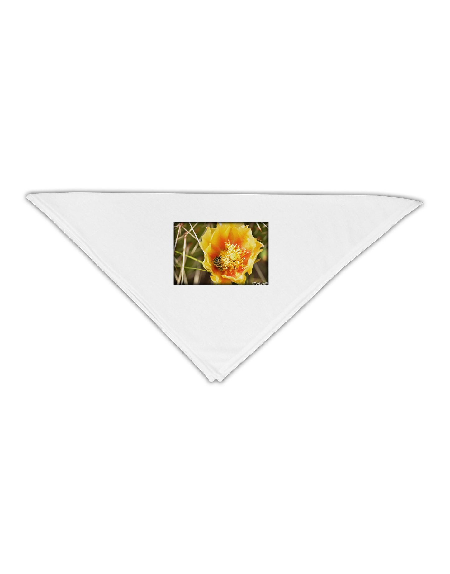 Bee Cactus Adult 19" Square Bandana-Square Bandanas-TooLoud-White-One-Size-Adult-Davson Sales