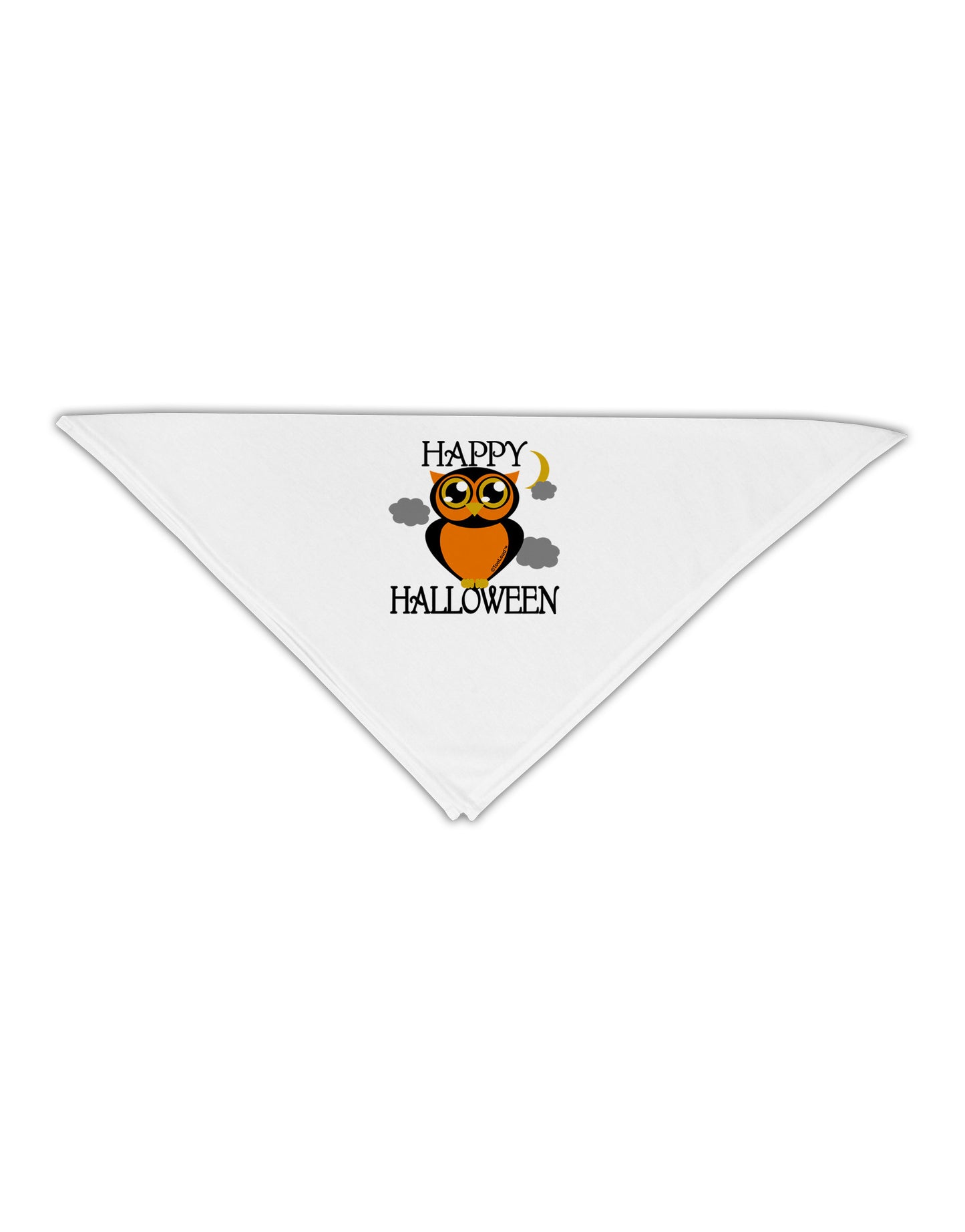 Owl Orange Text Adult 19" Square Bandana-Square Bandanas-TooLoud-White-One-Size-Adult-Davson Sales