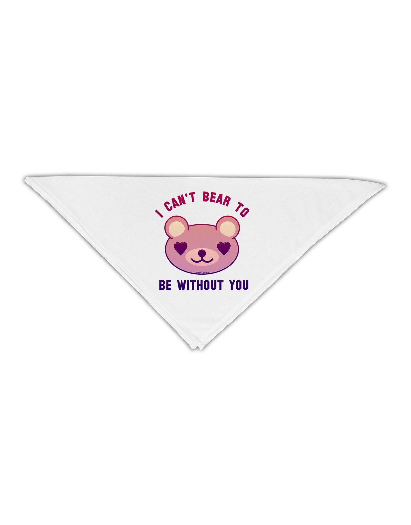 I Can't Bear to be Without You Adult 19" Square Bandana by-Square Bandanas-TooLoud-White-One-Size-Adult-Davson Sales