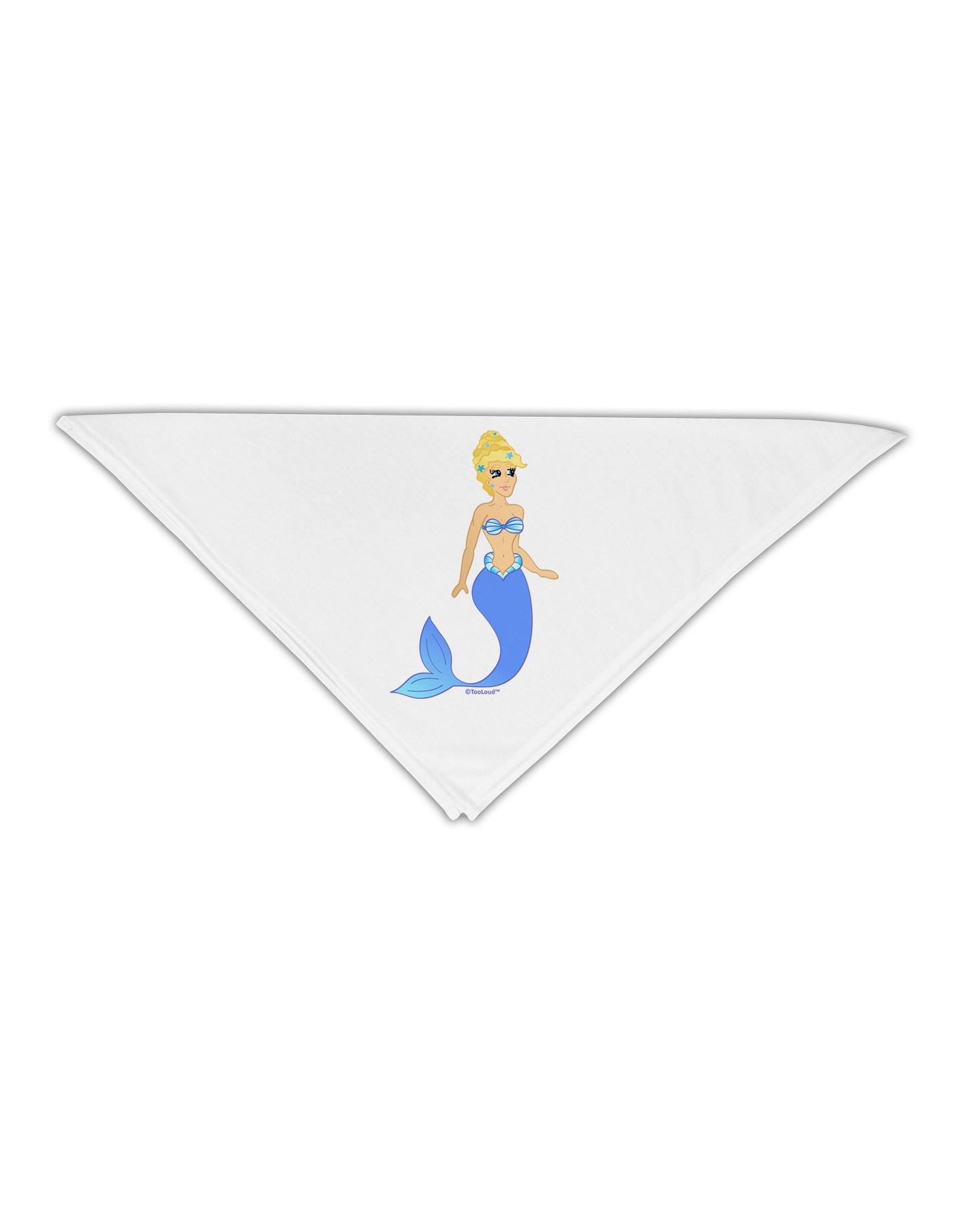 Mermaid Design - Blue Adult 19" Square Bandana-Square Bandanas-TooLoud-White-One-Size-Adult-Davson Sales