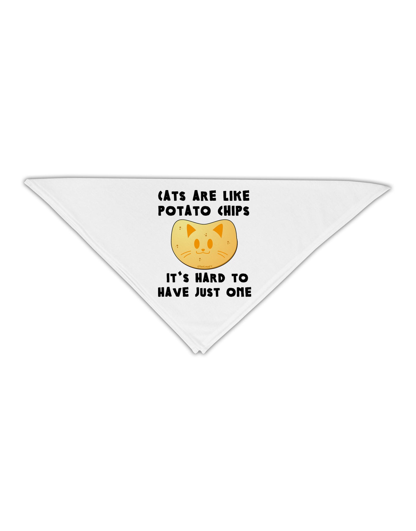 Cats Are Like Potato Chips Adult 19" Square Bandana-Square Bandanas-TooLoud-White-One-Size-Adult-Davson Sales