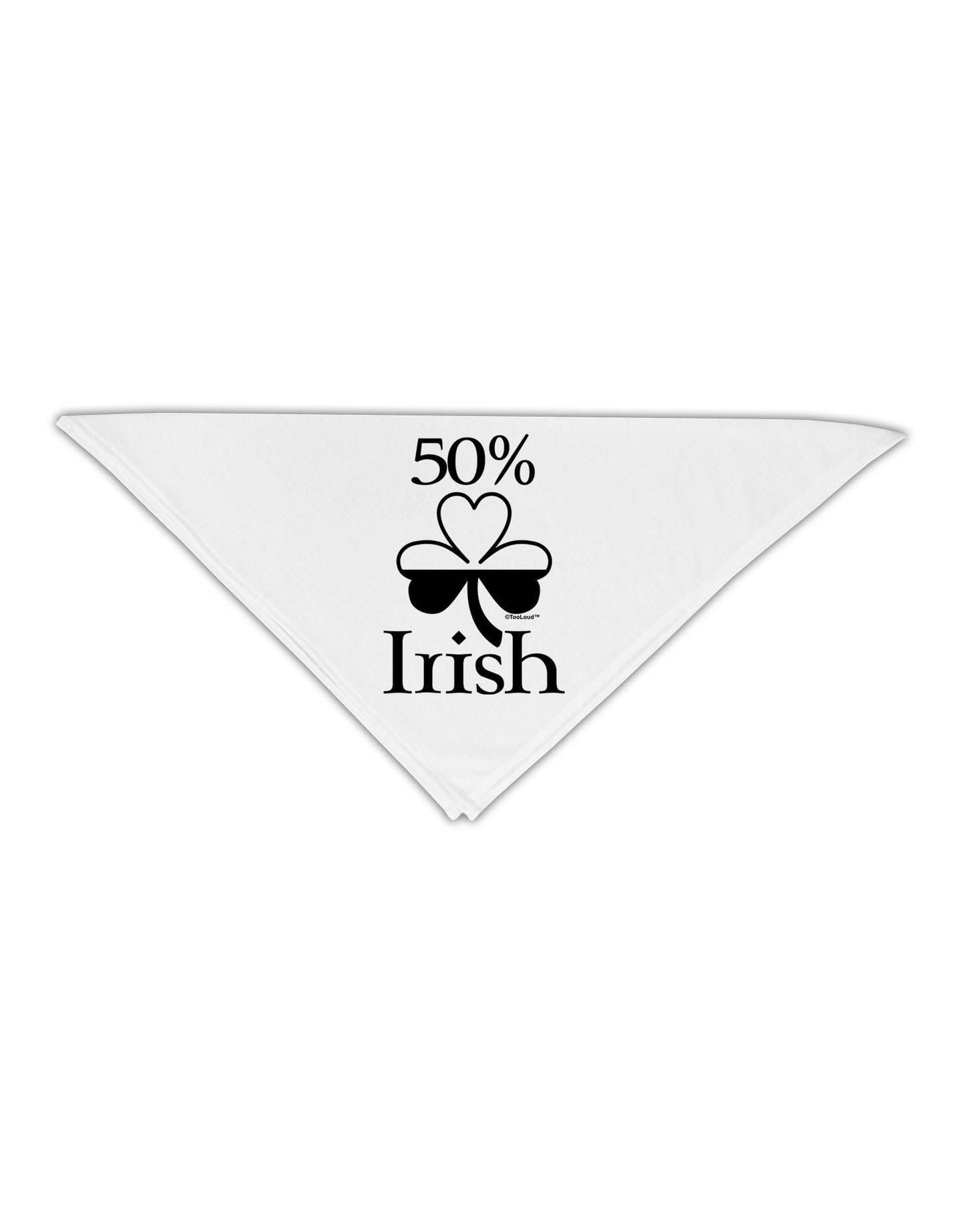 50 Percent Irish - St Patricks Day Adult 19" Square Bandana by TooLoud-Square Bandanas-TooLoud-White-One-Size-Adult-Davson Sales