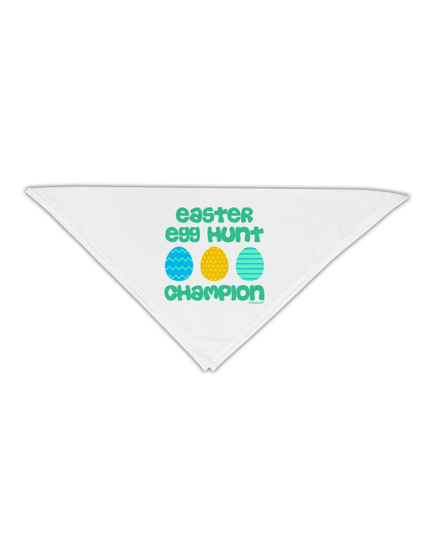Easter Egg Hunt Champion - Blue and Green Adult 19" Square Bandana by TooLoud-Square Bandanas-TooLoud-White-One-Size-Adult-Davson Sales