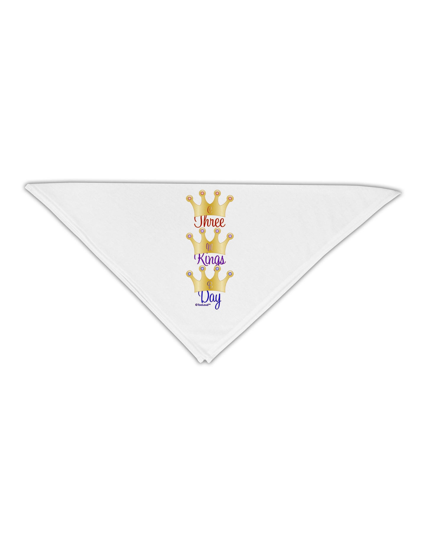 Three Kings Day - C M B Crowns Adult 19" Square Bandana by TooLoud-Square Bandanas-TooLoud-White-One-Size-Adult-Davson Sales