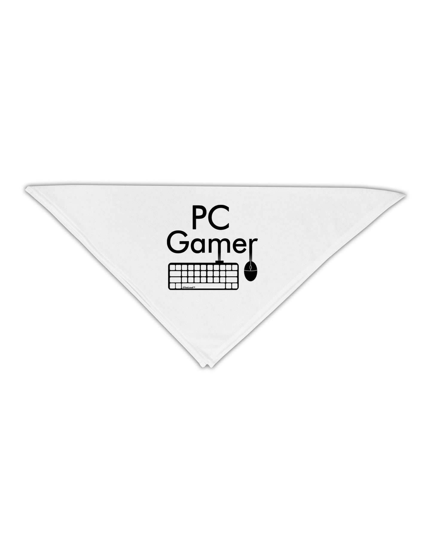 PC Gamer BnW Adult 19" Square Bandana-Square Bandanas-TooLoud-White-One-Size-Adult-Davson Sales