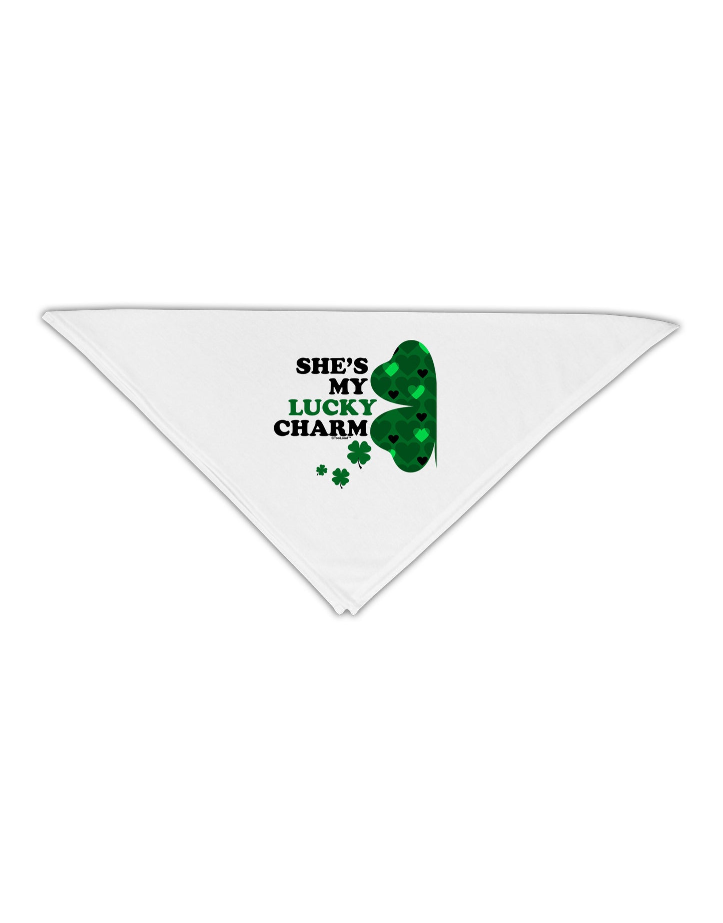 She's My Lucky Charm - Left Adult 19" Square Bandana-Square Bandanas-TooLoud-White-One-Size-Adult-Davson Sales