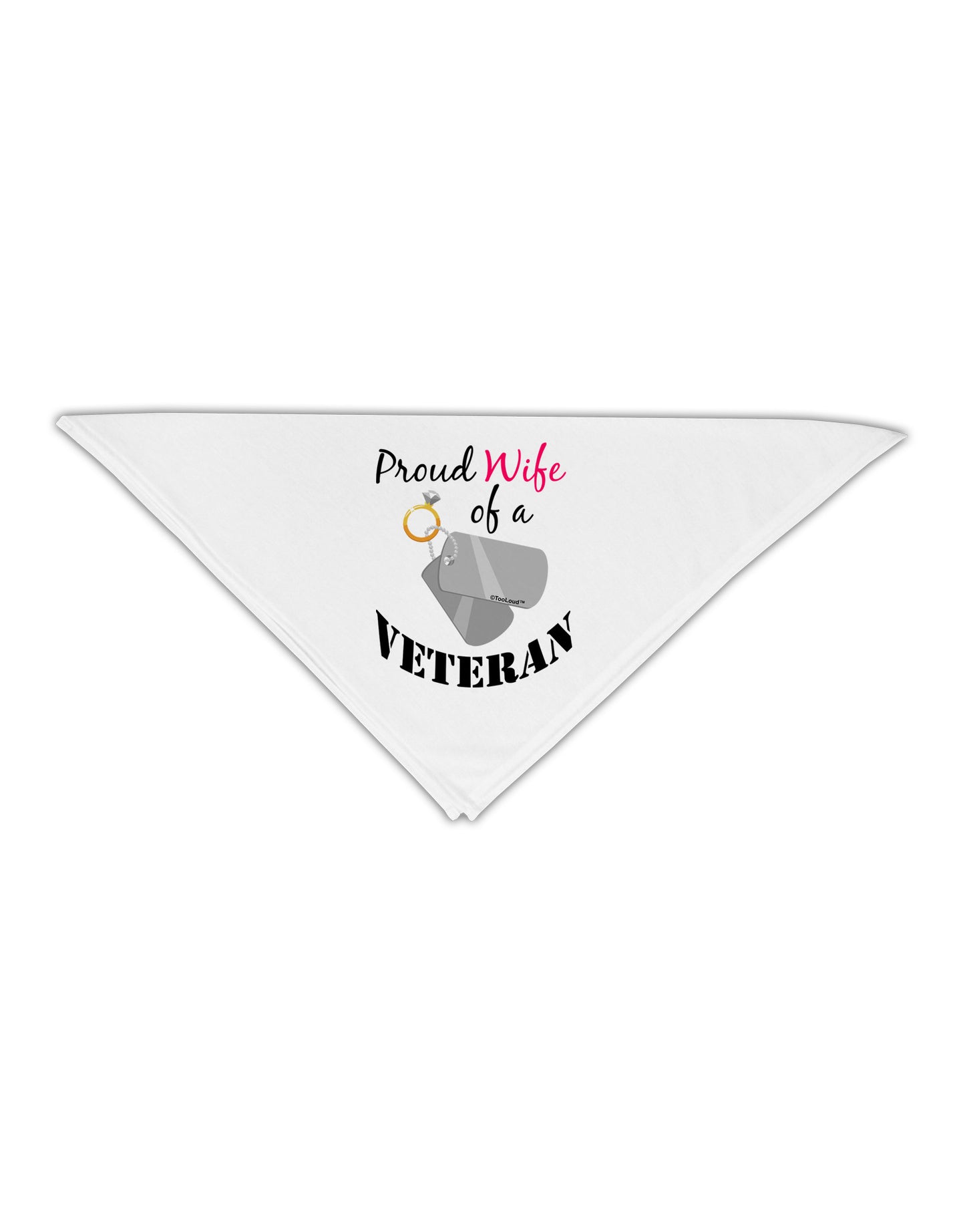 Wife of Veteran Adult 19" Square Bandana-Square Bandanas-TooLoud-White-One-Size-Adult-Davson Sales