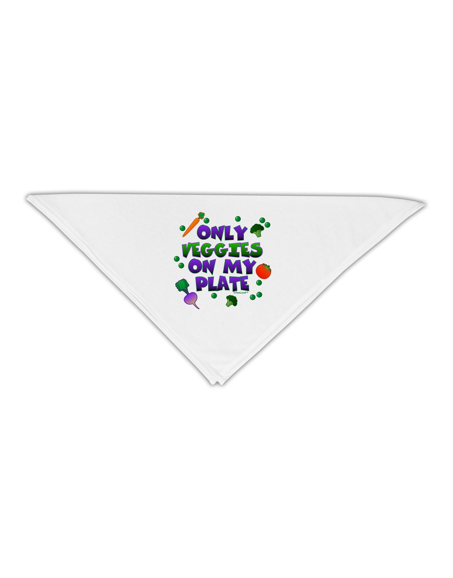 Only Veggies On My Plate Adult 19" Square Bandana-Square Bandanas-TooLoud-White-One-Size-Adult-Davson Sales