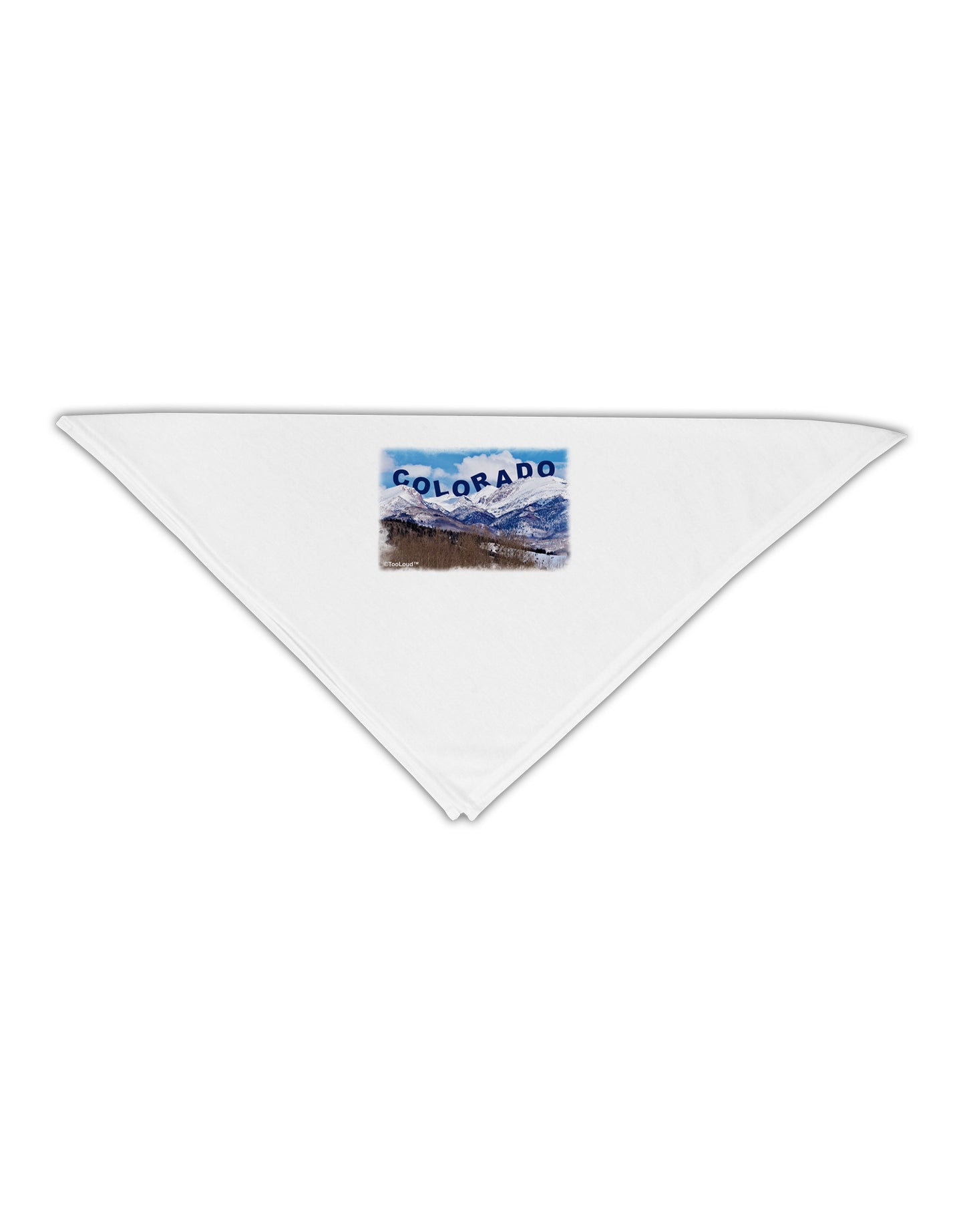Pikes Peak Text Adult 19" Square Bandana-Square Bandanas-TooLoud-White-One-Size-Adult-Davson Sales