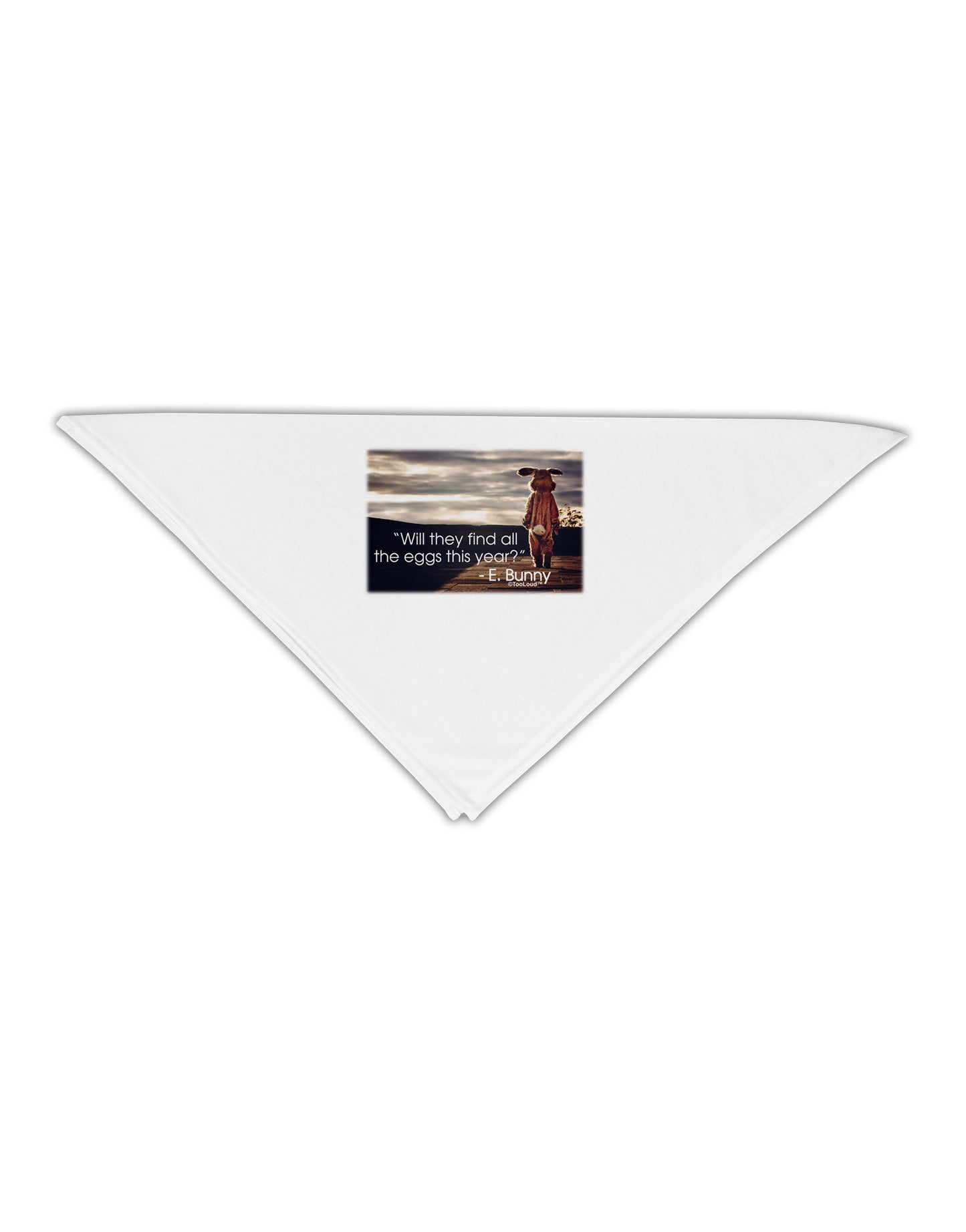Will They Find the Eggs - Easter Bunny Adult 19" Square Bandana by TooLoud-Square Bandanas-TooLoud-White-One-Size-Adult-Davson Sales