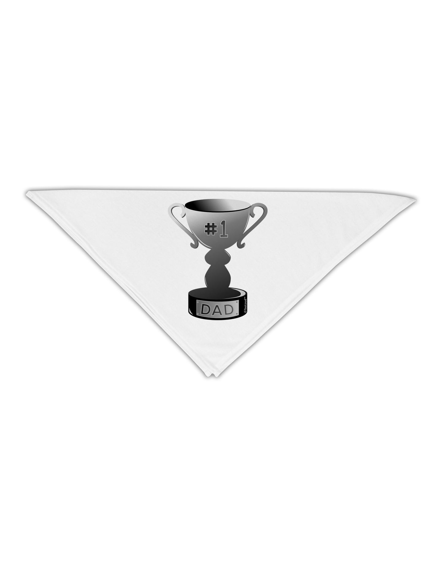 Number One Dad Trophy - Grayscale Adult 19" Square Bandana-Square Bandanas-TooLoud-White-One-Size-Adult-Davson Sales