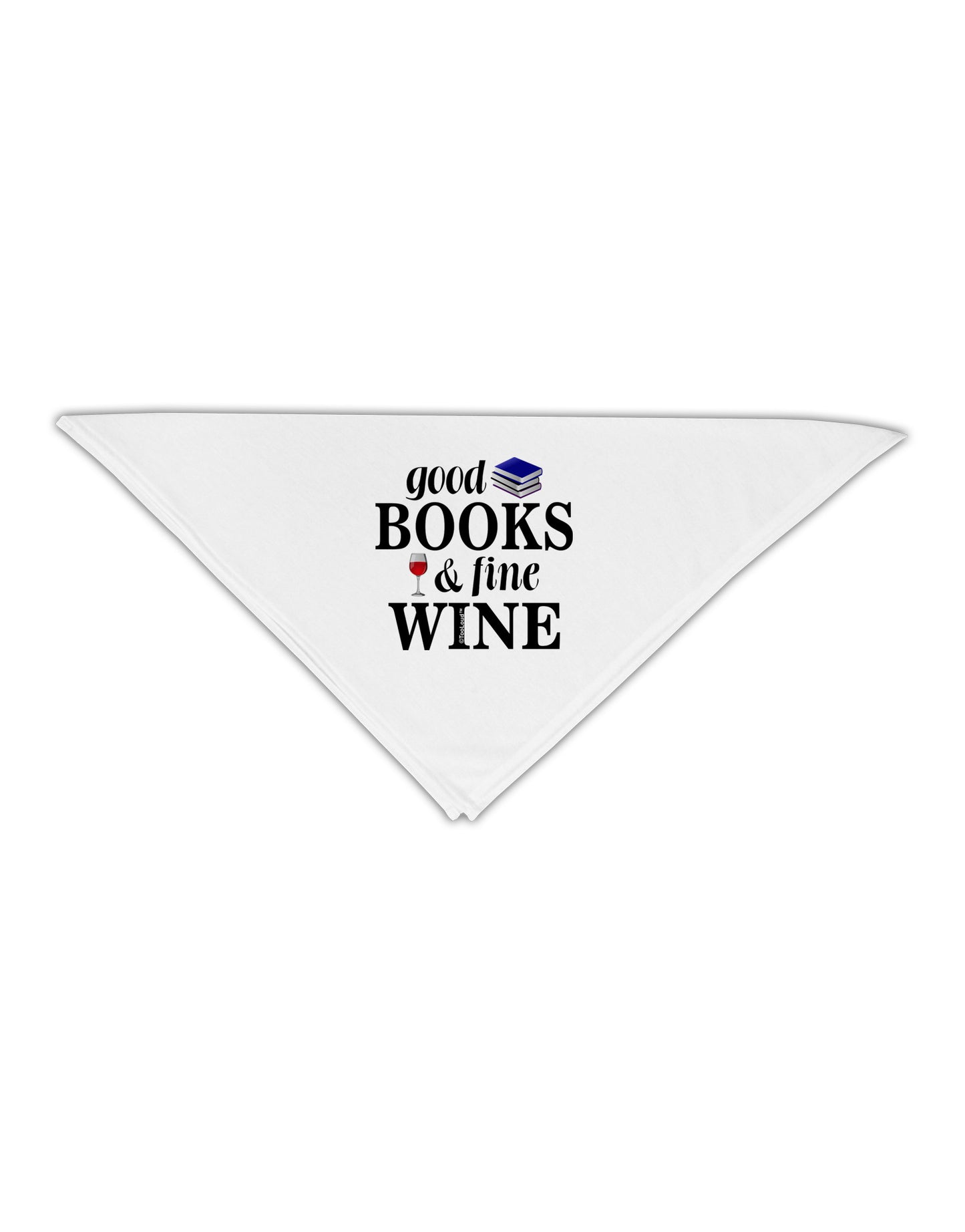 Good Books and Fine Wine Adult 19" Square Bandana-Square Bandanas-TooLoud-White-One-Size-Adult-Davson Sales