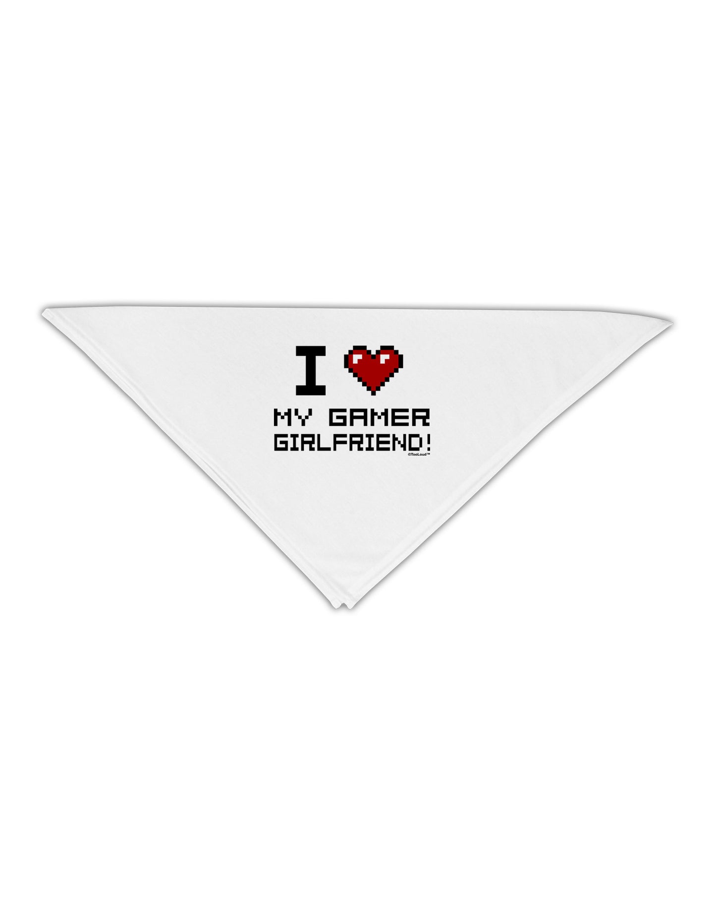 I Heart My Gamer Girlfriend Adult 19" Square Bandana-Square Bandanas-TooLoud-White-One-Size-Adult-Davson Sales