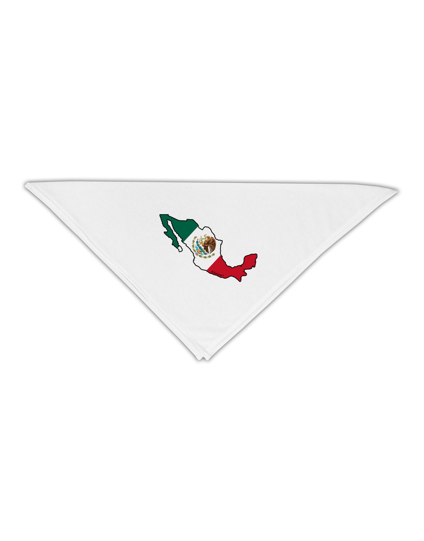 Mexico Outline - Mexican Flag Adult 19" Square Bandana by TooLoud-Square Bandanas-TooLoud-White-One-Size-Adult-Davson Sales