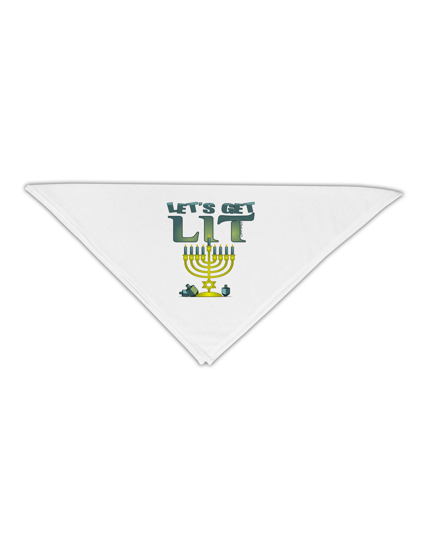 Let's Get Lit Menorah Adult 19" Square Bandana-Square Bandanas-TooLoud-White-One-Size-Adult-Davson Sales