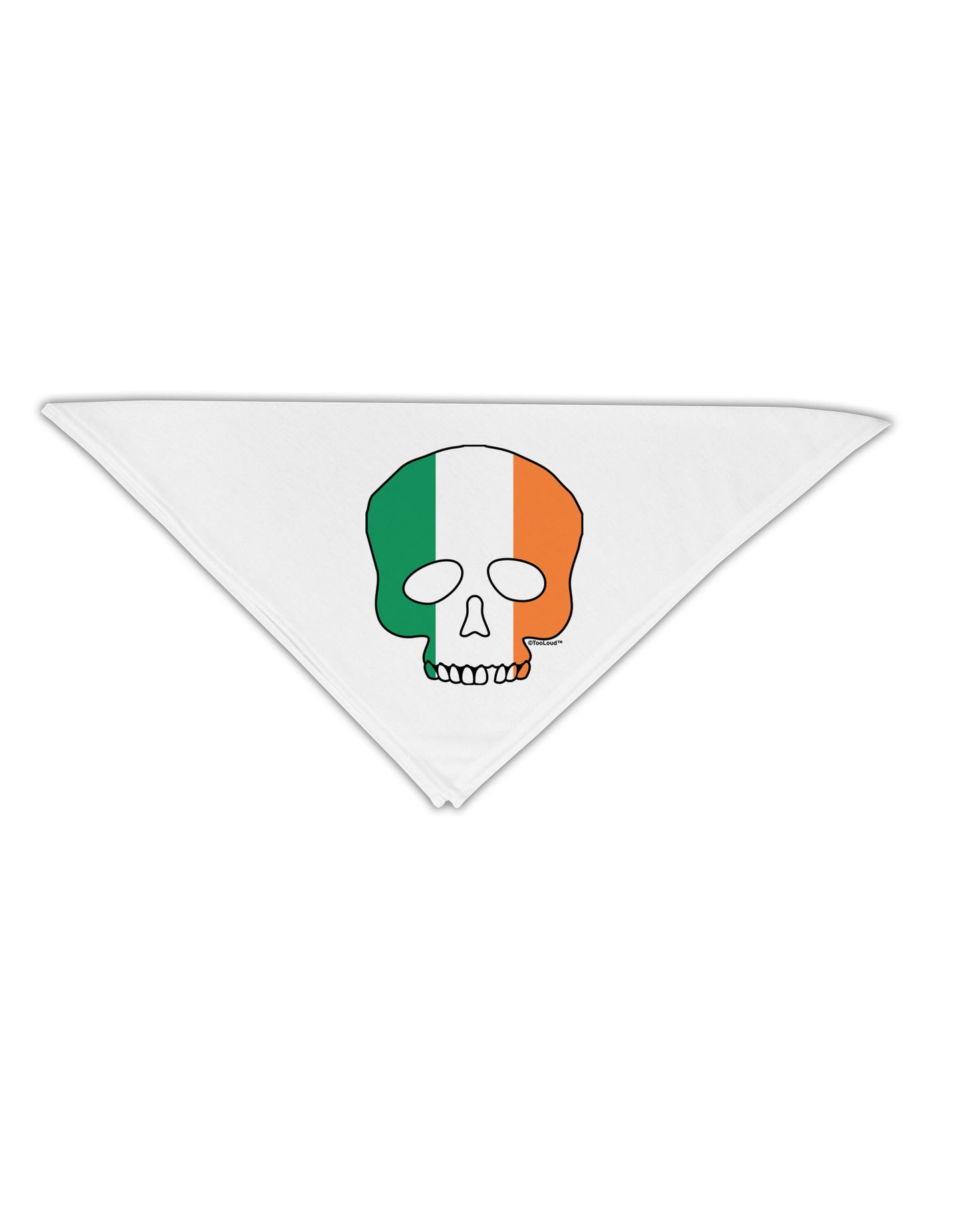 Skull Flag Ireland Adult 19" Square Bandana-Square Bandanas-TooLoud-White-One-Size-Adult-Davson Sales