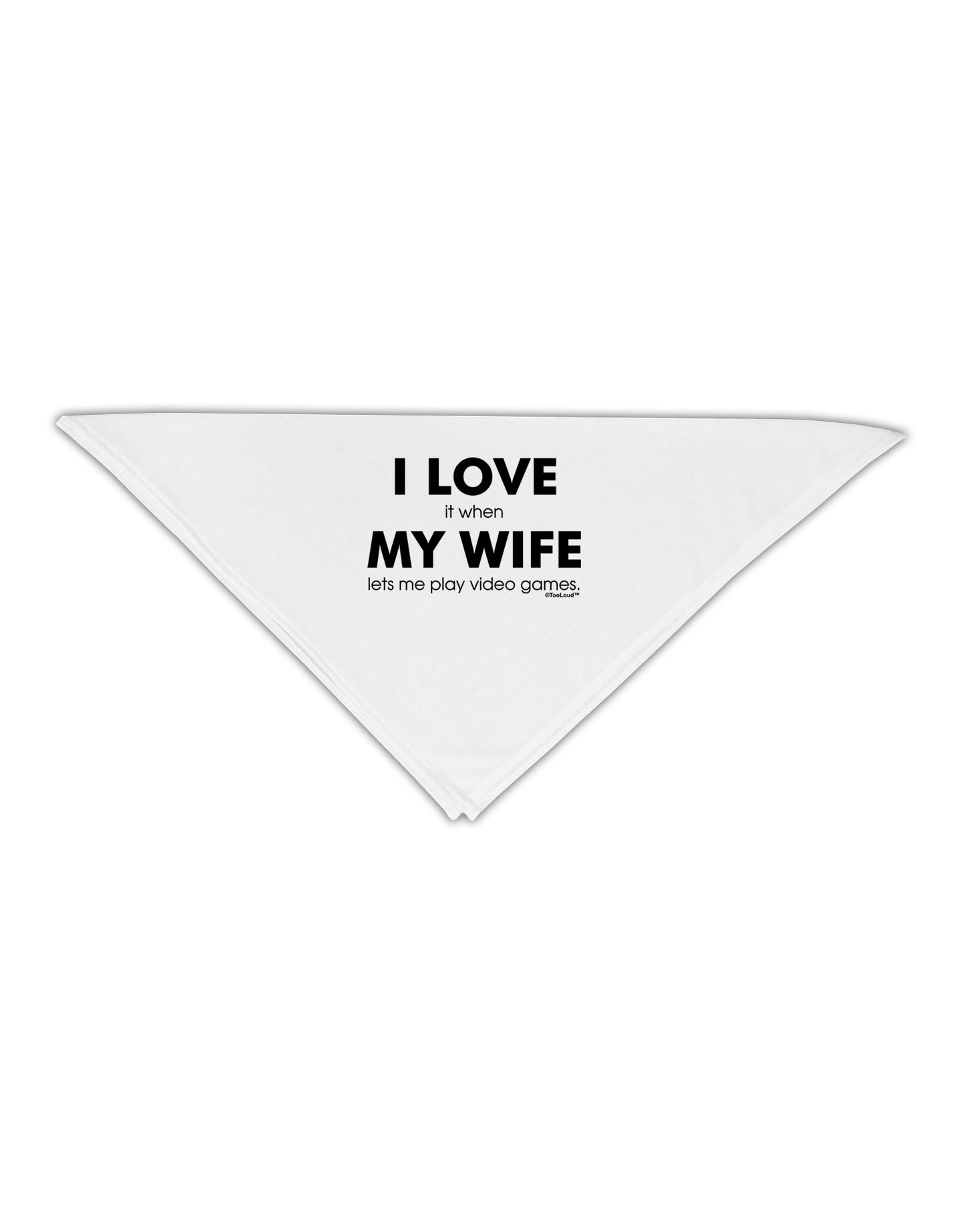 I Love My Wife Videogames Adult 19" Square Bandana-Square Bandanas-TooLoud-White-One-Size-Adult-Davson Sales
