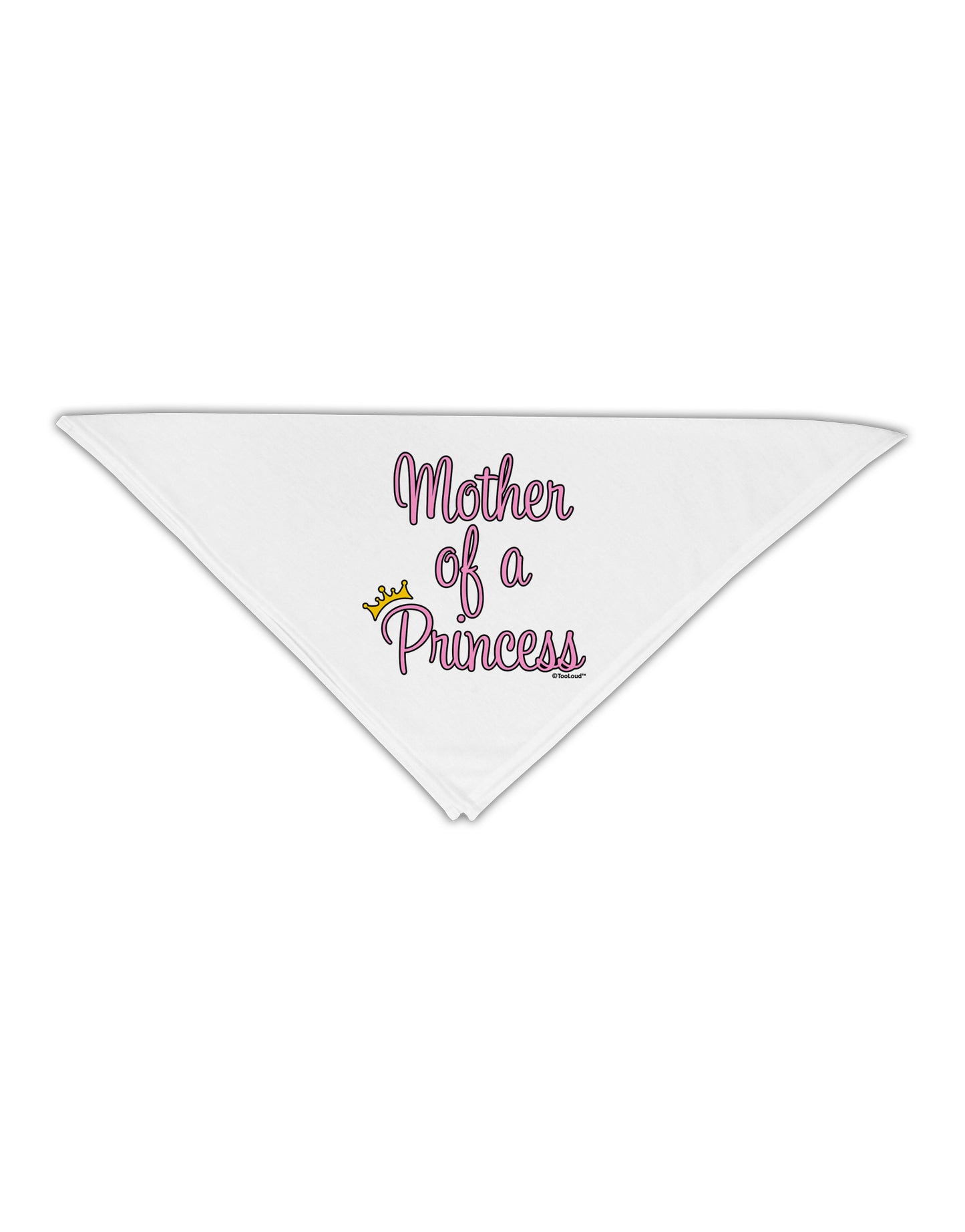 Mother of a Princess - Matching Mom and Daughter Design Adult 19" Square Bandana by TooLoud-Square Bandanas-TooLoud-White-One-Size-Adult-Davson Sales