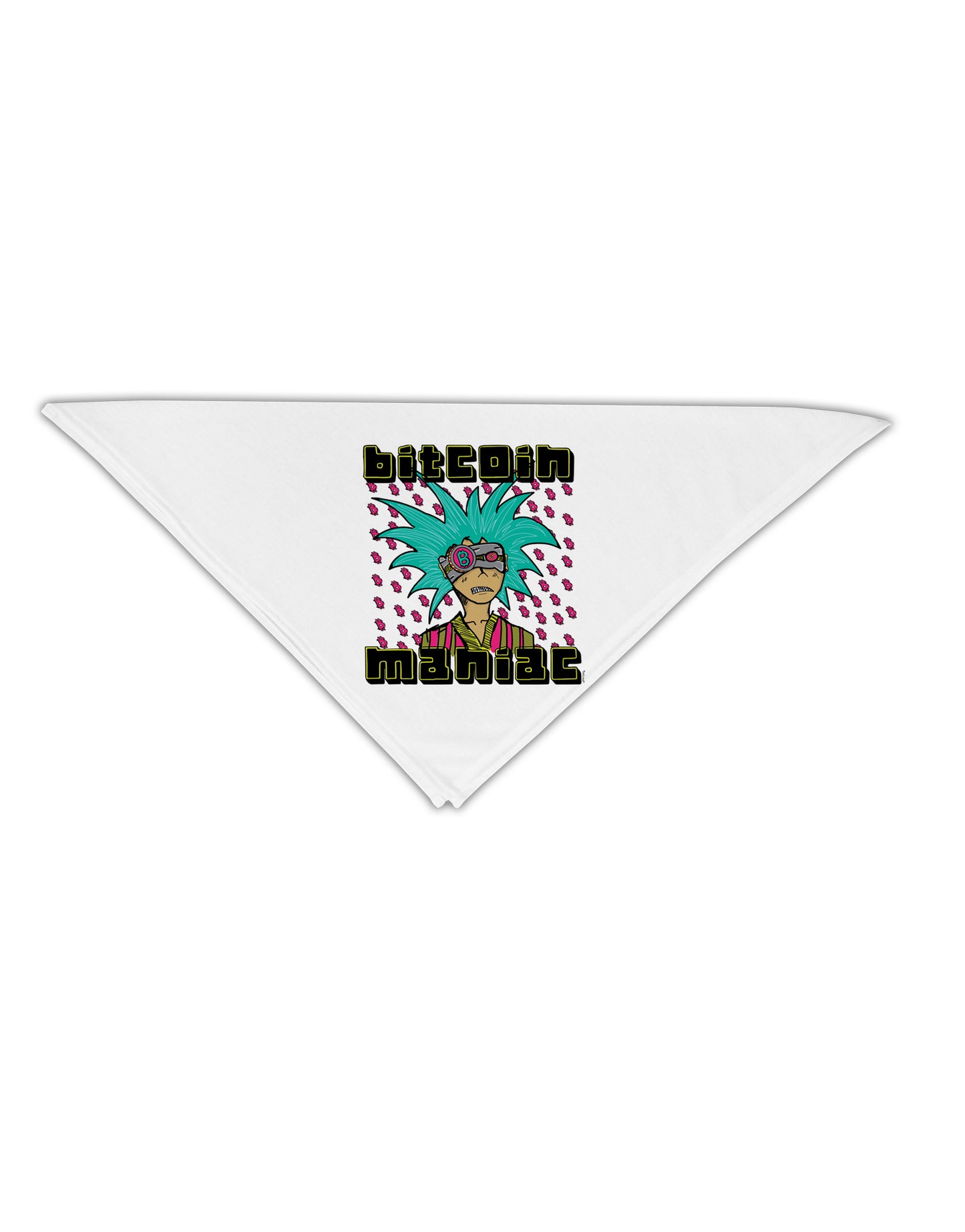 Bitcoin Maniac Crypto Adult 19 Inch Square Bandana-Bandanas-TooLoud-White-One-Size-Adult-Davson Sales
