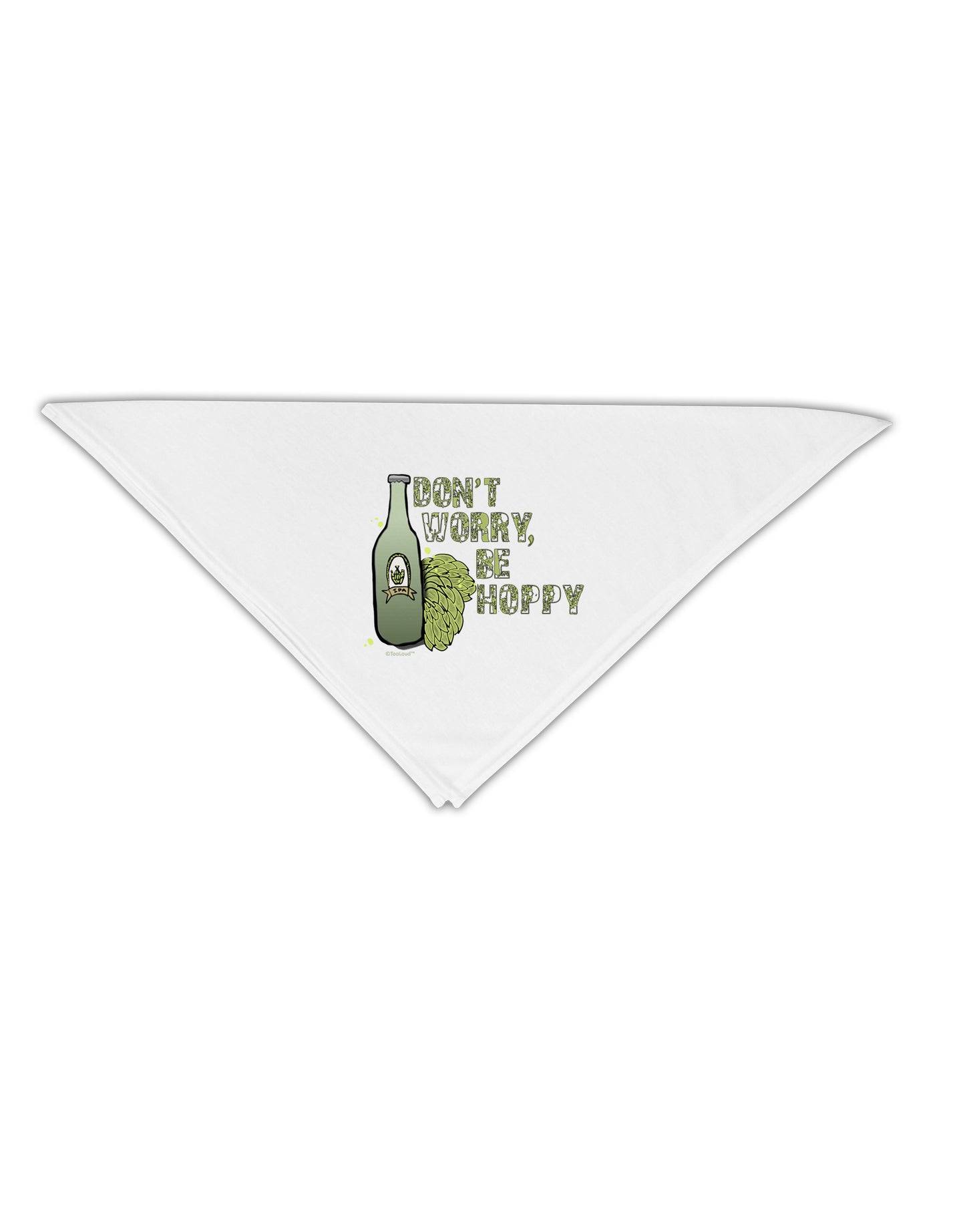 Don't Worry Be Hoppy Adult 19 Inch Square Bandana-Bandanas-TooLoud-White-One-Size-Adult-Davson Sales