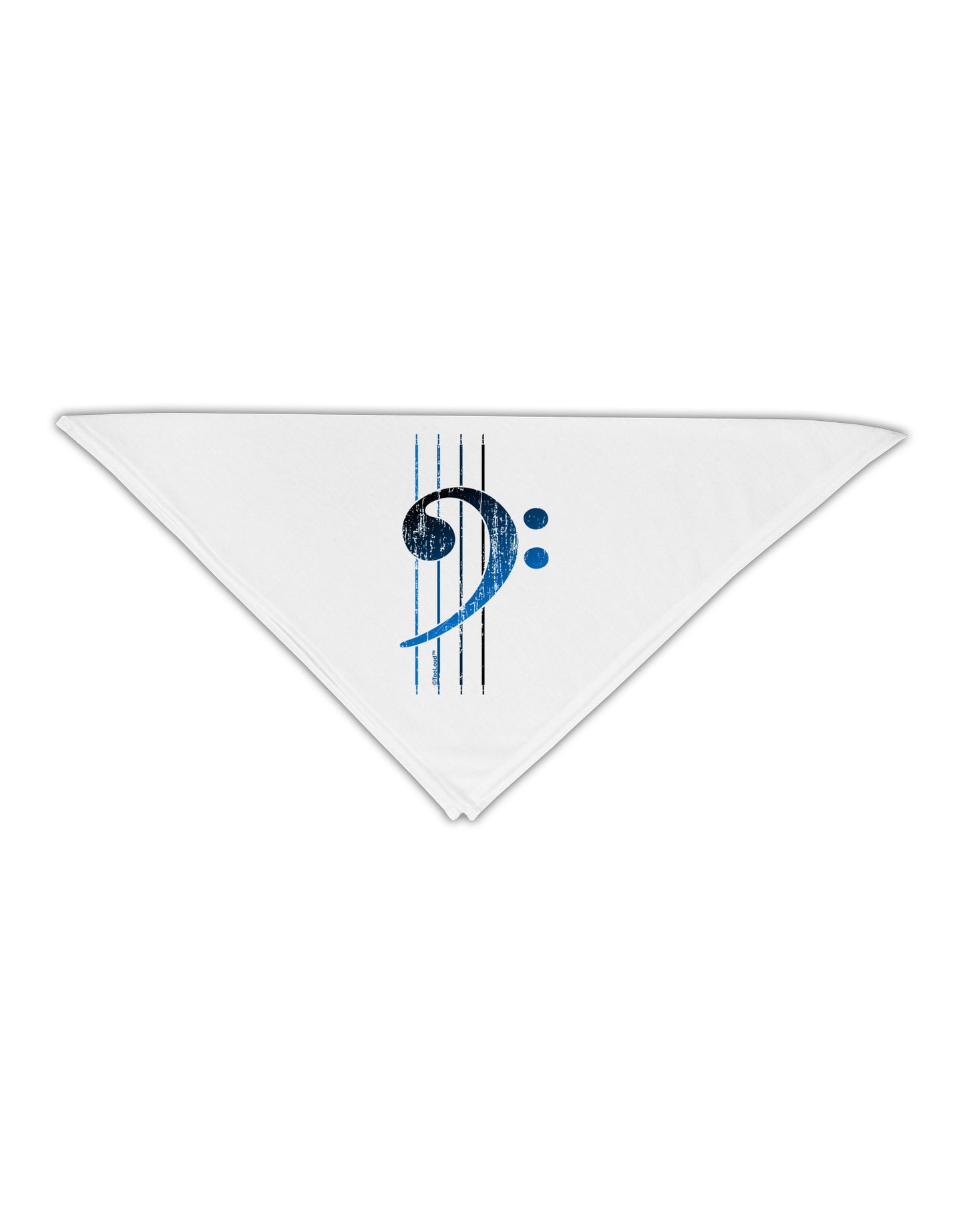 Distressed Bass Strings Adult 19" Square Bandana-Square Bandanas-TooLoud-White-One-Size-Adult-Davson Sales