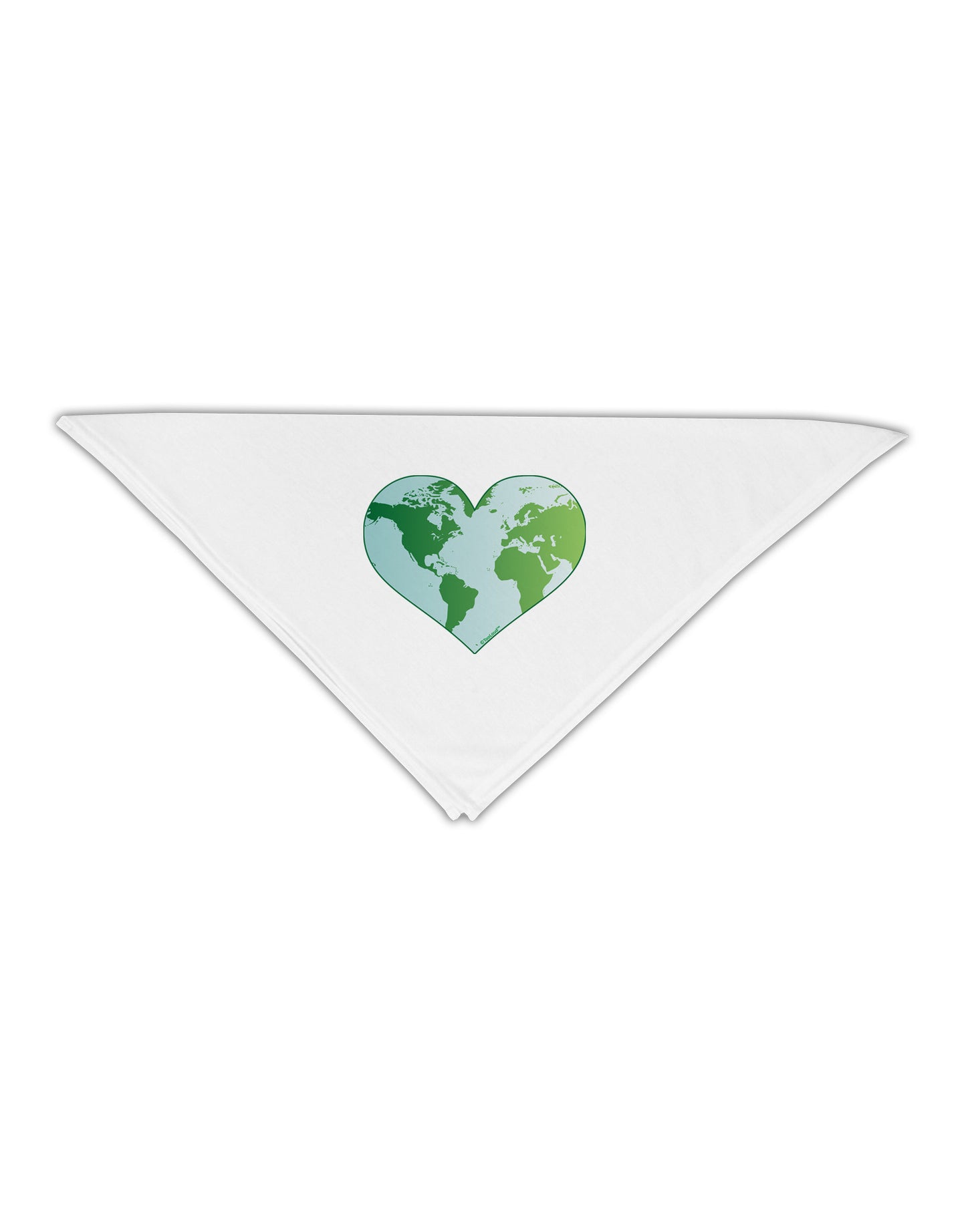 TooLoud World Globe Heart Adult 19" Square Bandana-Square Bandanas-TooLoud-White-One-Size-Adult-Davson Sales