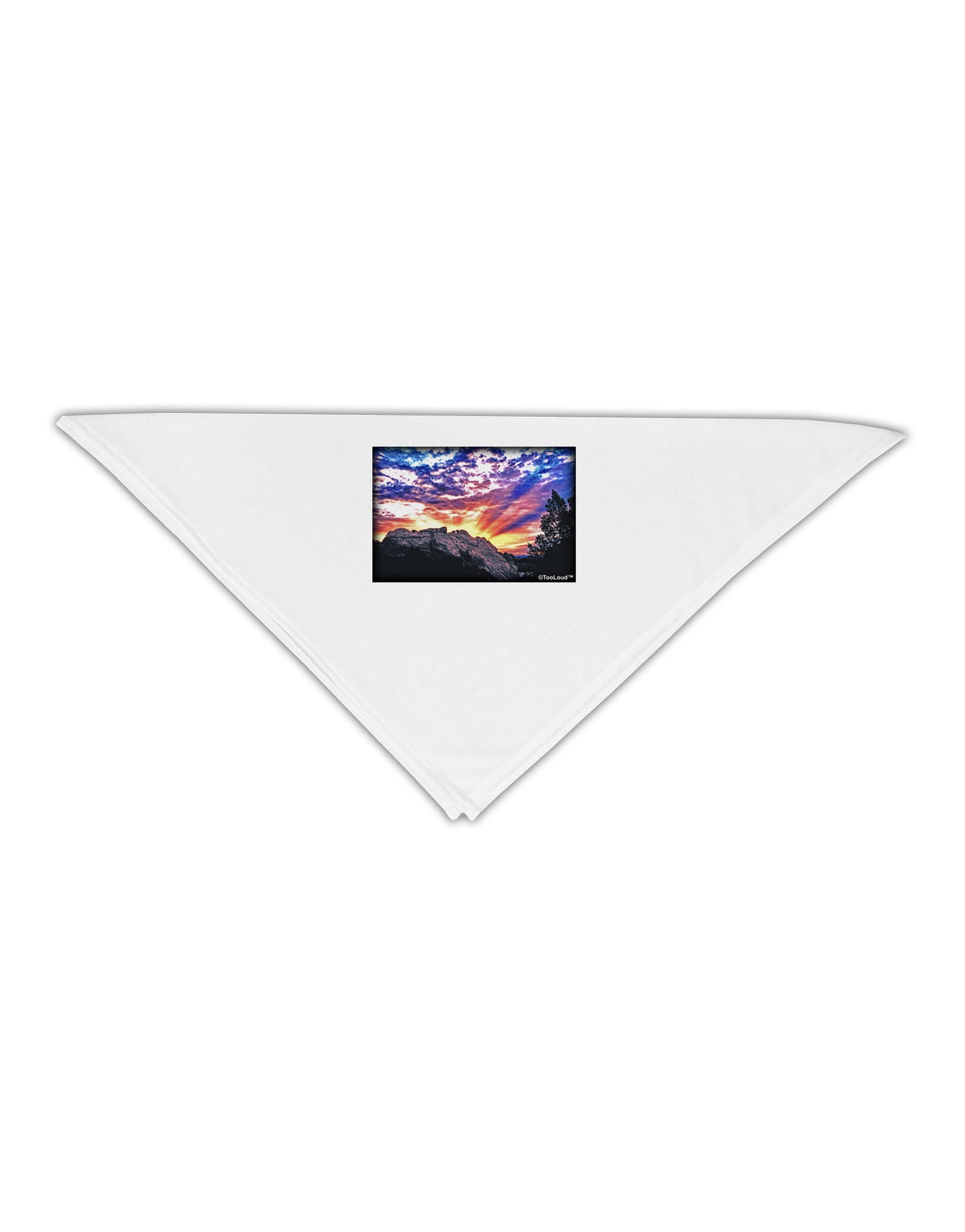 Colorado Rainbow Sunset Adult 19" Square Bandana-Square Bandanas-TooLoud-White-One-Size-Adult-Davson Sales