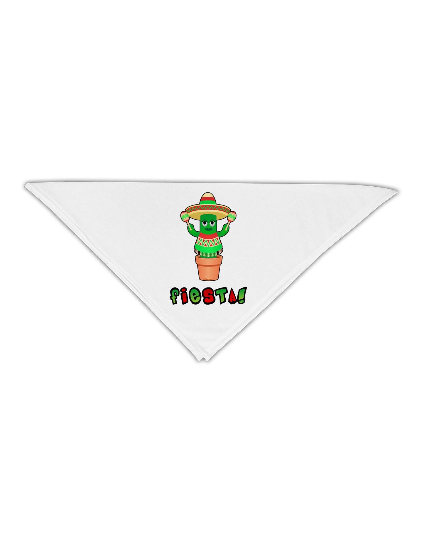 Fiesta Cactus Poncho Text Adult 19" Square Bandana-Square Bandanas-TooLoud-White-One-Size-Adult-Davson Sales