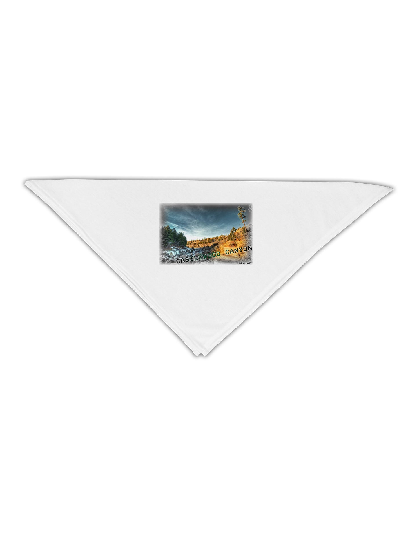 Castlewood Canyon Old Photo Adult 19" Square Bandana-Square Bandanas-TooLoud-White-One-Size-Adult-Davson Sales