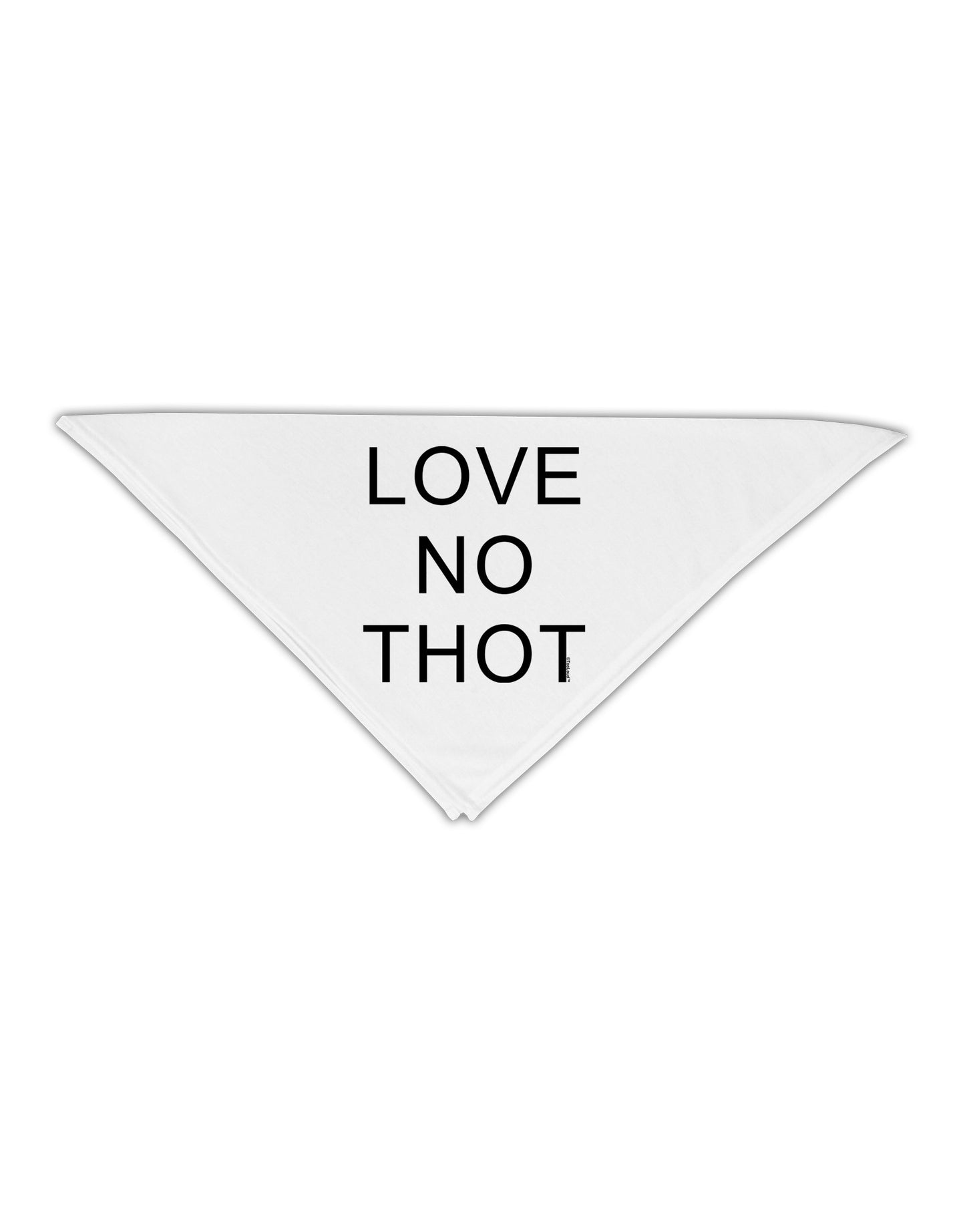 Love No Thot Adult 19" Square Bandana-Square Bandanas-TooLoud-White-One-Size-Adult-Davson Sales