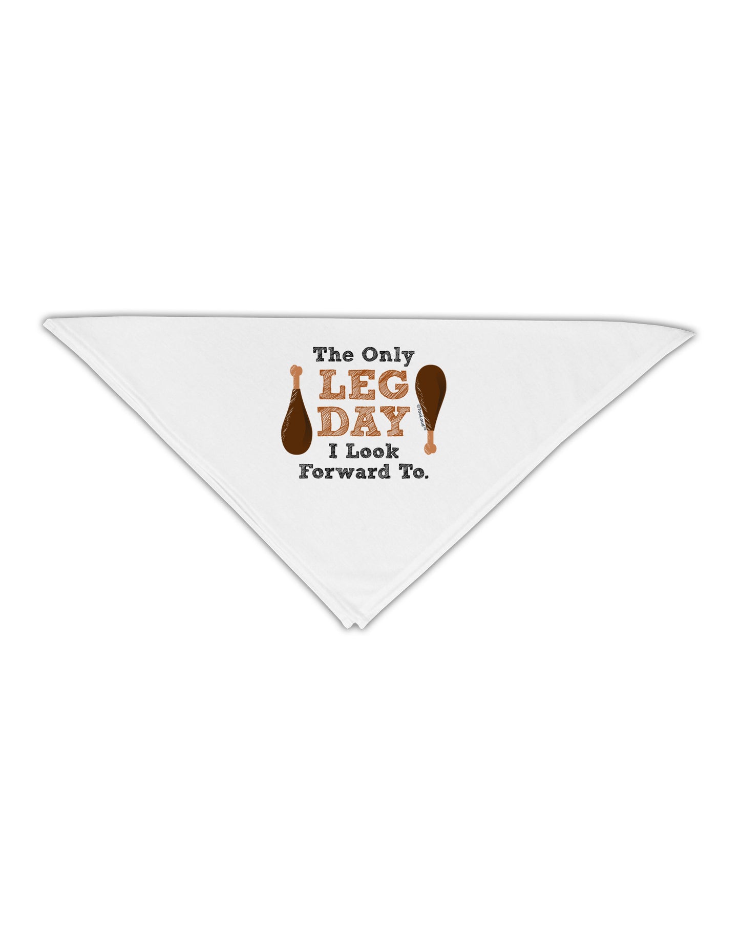 Leg Day - Turkey Leg Adult 19" Square Bandana-Square Bandanas-TooLoud-White-One-Size-Adult-Davson Sales