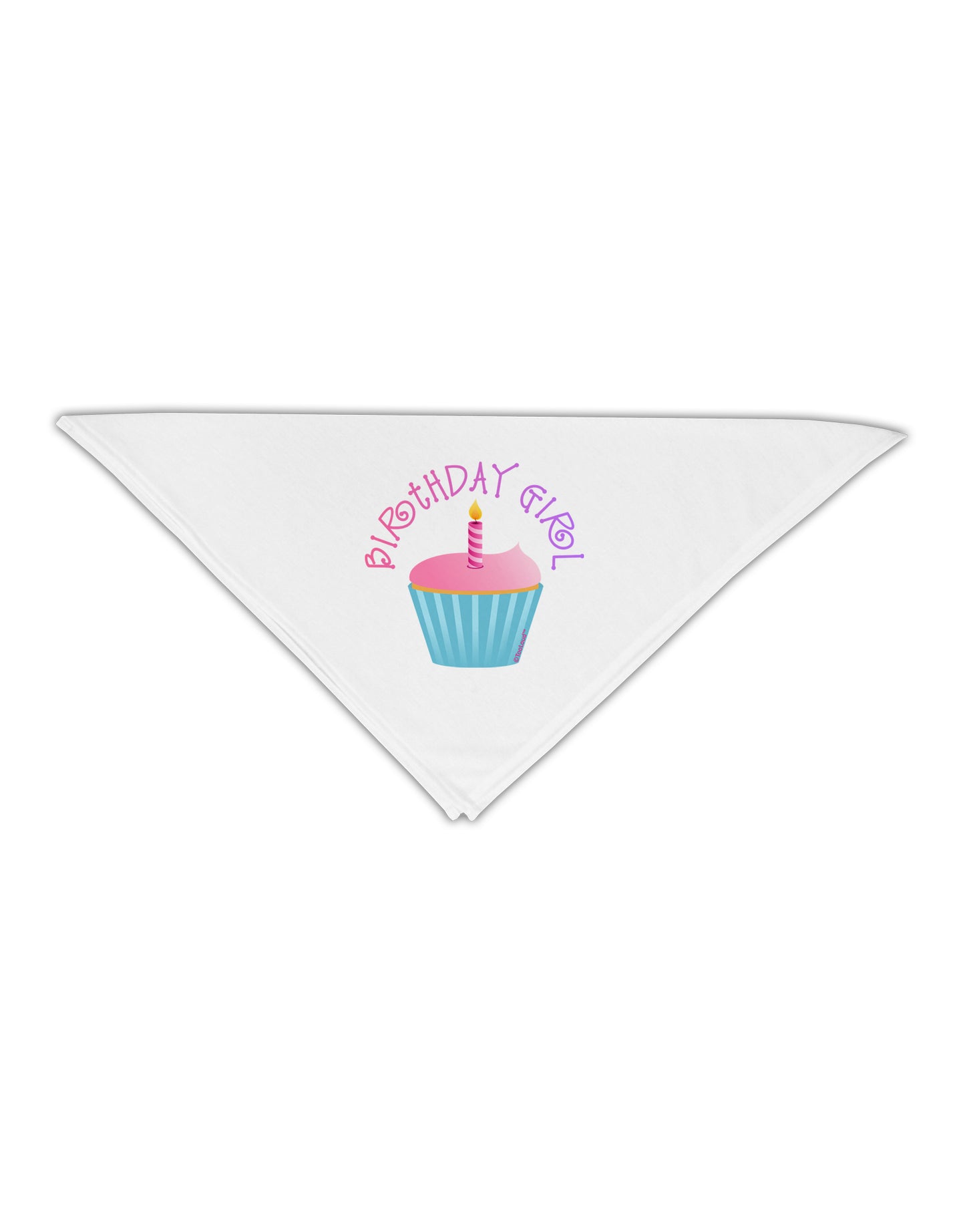 Birthday Girl - Candle Cupcake Adult 19" Square Bandana by TooLoud-Square Bandanas-TooLoud-White-One-Size-Adult-Davson Sales