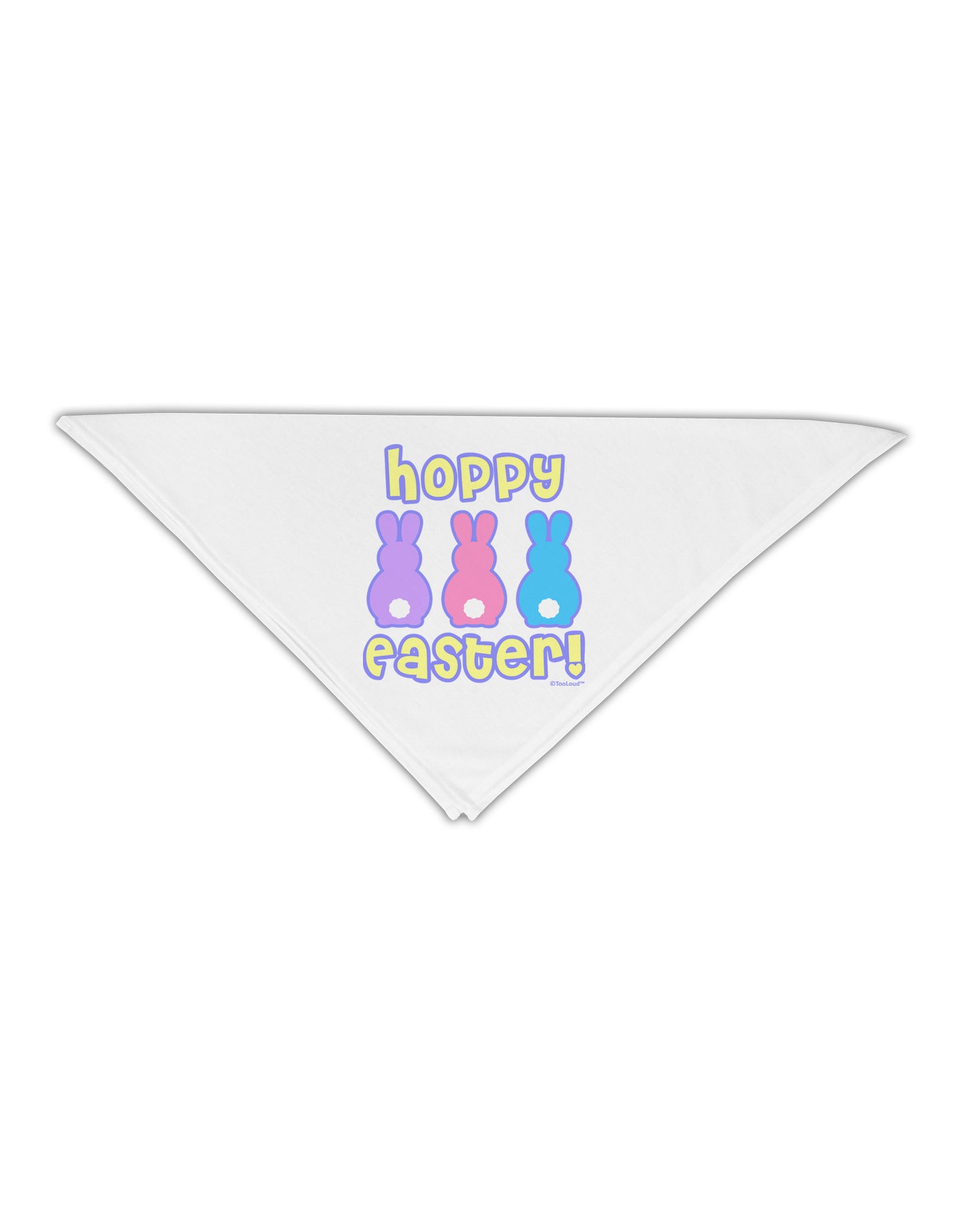 Three Easter Bunnies - Hoppy Easter Adult 19" Square Bandana by TooLoud-Square Bandanas-TooLoud-White-One-Size-Adult-Davson Sales