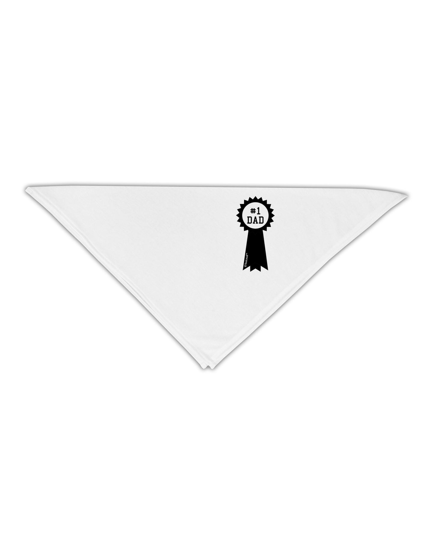 Number One Dad Award Ribbon Adult 19" Square Bandana-Square Bandanas-TooLoud-White-One-Size-Adult-Davson Sales