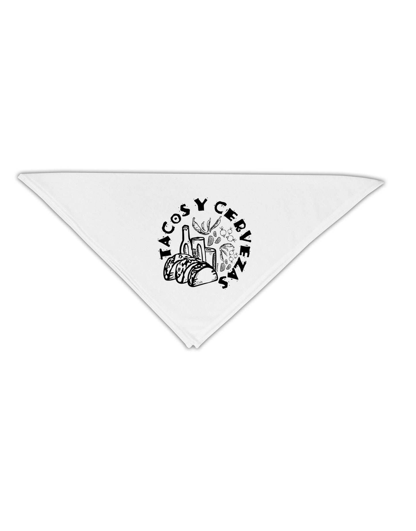 Tacos Y Cervezas Adult 19 Inch Square Bandana-Bandanas-TooLoud-White-One-Size-Adult-Davson Sales