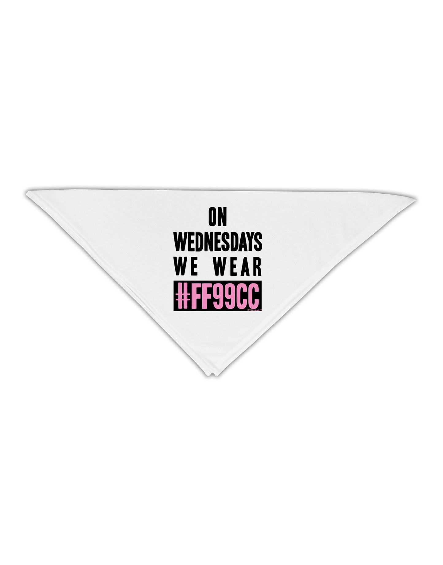 On Wednesdays We Wear FF99CC Adult 19" Square Bandana-Square Bandanas-TooLoud-White-One-Size-Adult-Davson Sales