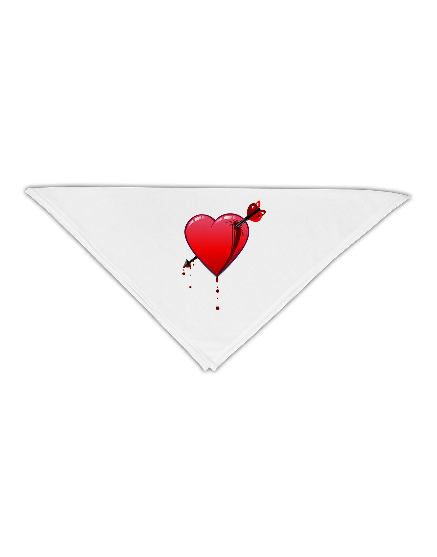 Shot Through the Heart Bleeding Adult 19" Square Bandana by-Square Bandanas-TooLoud-White-One-Size-Adult-Davson Sales