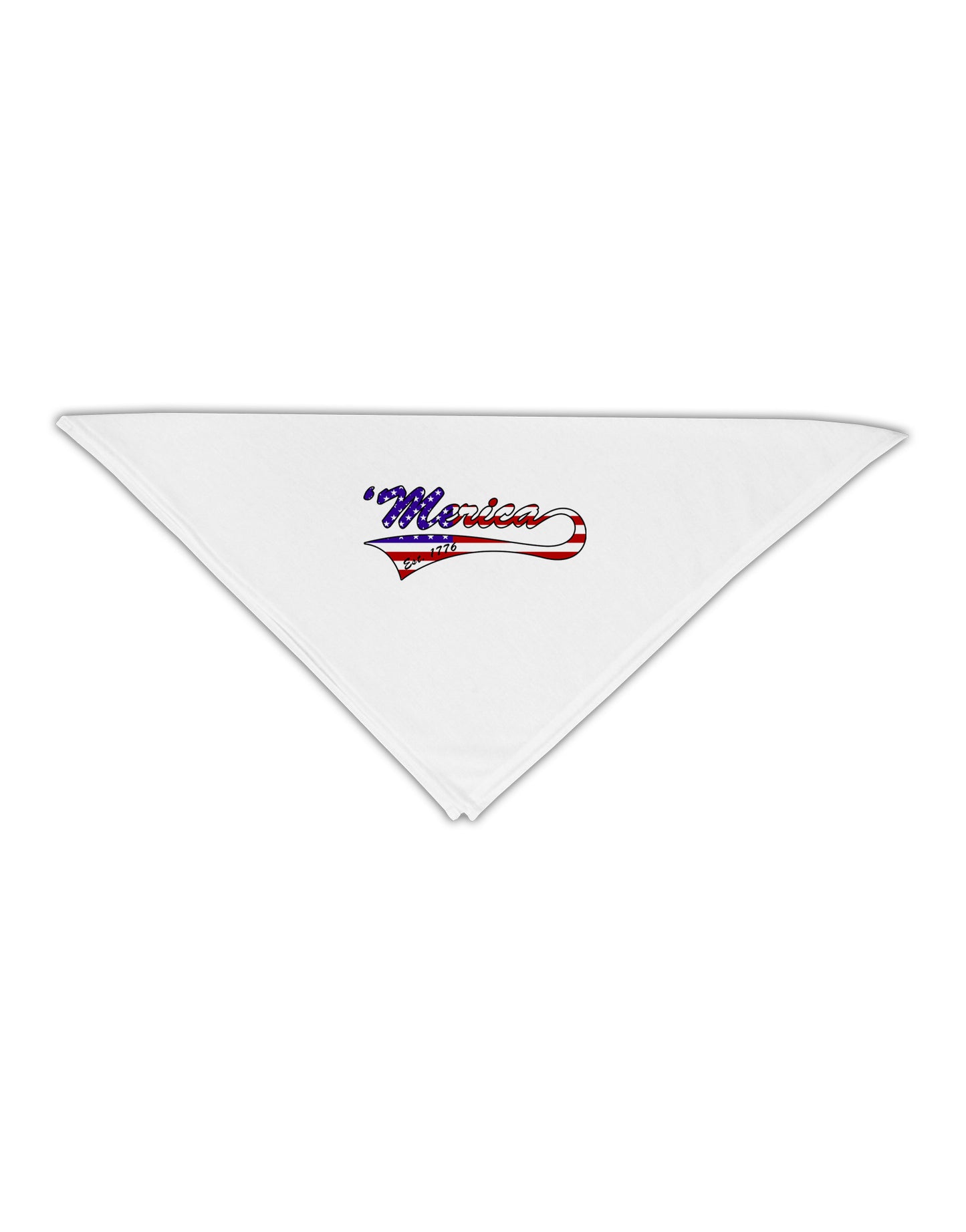 Merica Established 1776 - American Flag Style Adult 19" Square Bandana by TooLoud-Square Bandanas-TooLoud-White-One-Size-Adult-Davson Sales