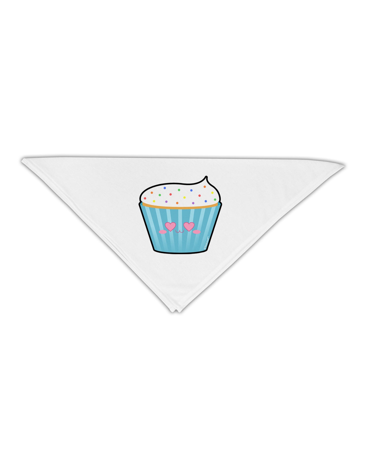 Cute Cupcake with Sprinkles - Heart Eyes Adult 19" Square Bandana by TooLoud-Square Bandanas-TooLoud-White-One-Size-Adult-Davson Sales