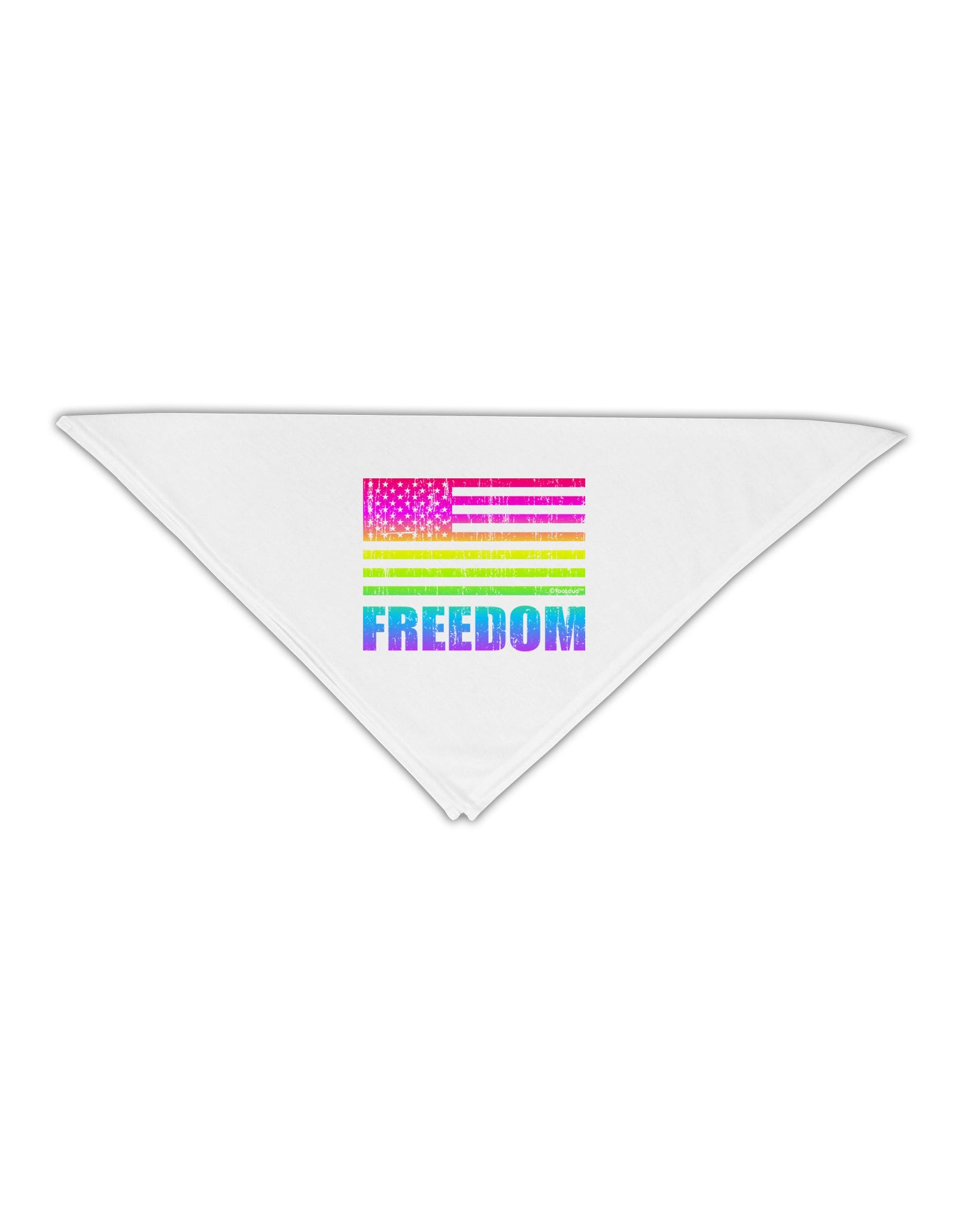 American Pride - Rainbow Flag - Freedom Adult 19" Square Bandana-Square Bandanas-TooLoud-White-One-Size-Adult-Davson Sales