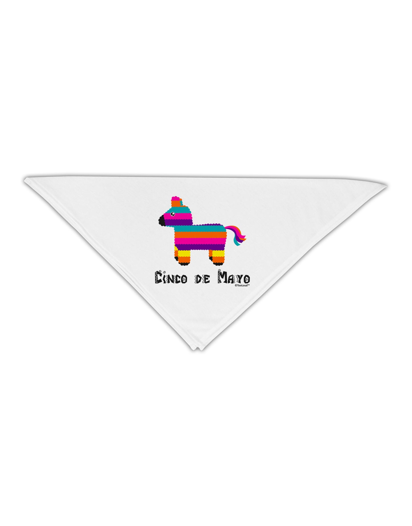 Colorful Pinata Design - Cinco de Mayo Adult 19" Square Bandana by TooLoud-Square Bandanas-TooLoud-White-One-Size-Adult-Davson Sales
