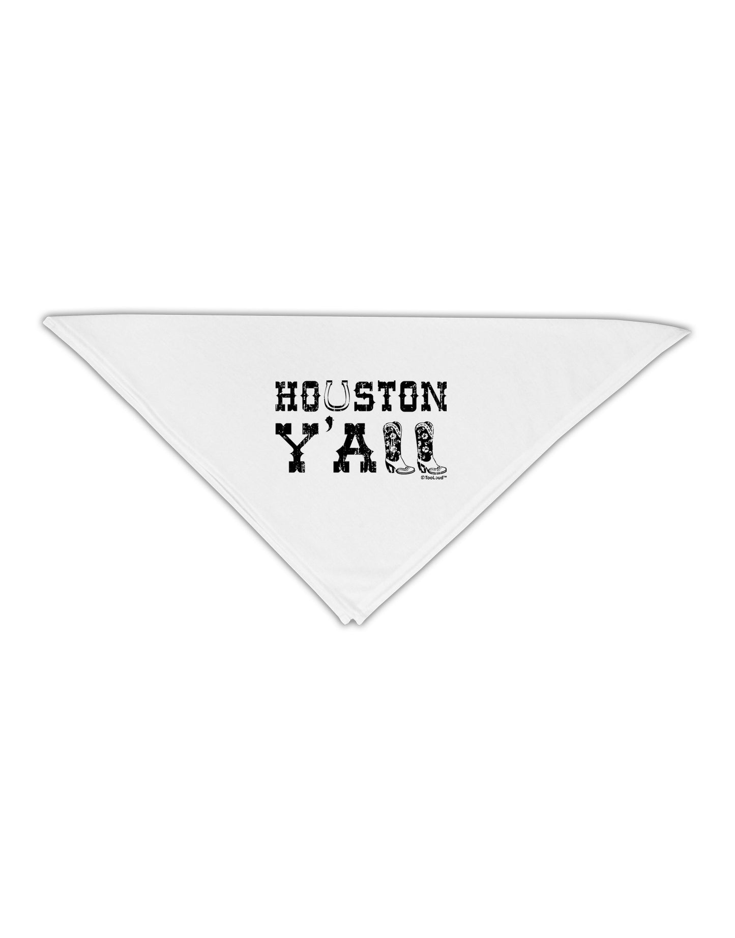 Houston Y'all - Boots - Texas Pride Adult 19" Square Bandana by TooLoud-Square Bandanas-TooLoud-White-One-Size-Adult-Davson Sales