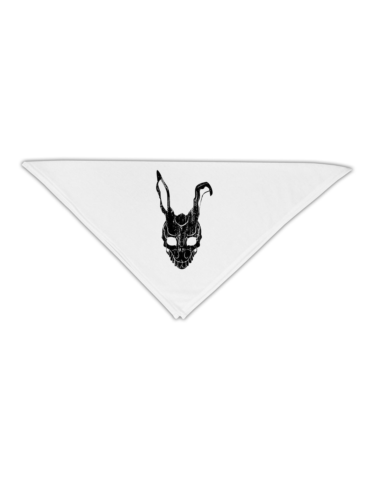 Scary Bunny Face Black Distressed Adult 19" Square Bandana-Square Bandanas-TooLoud-White-One-Size-Adult-Davson Sales