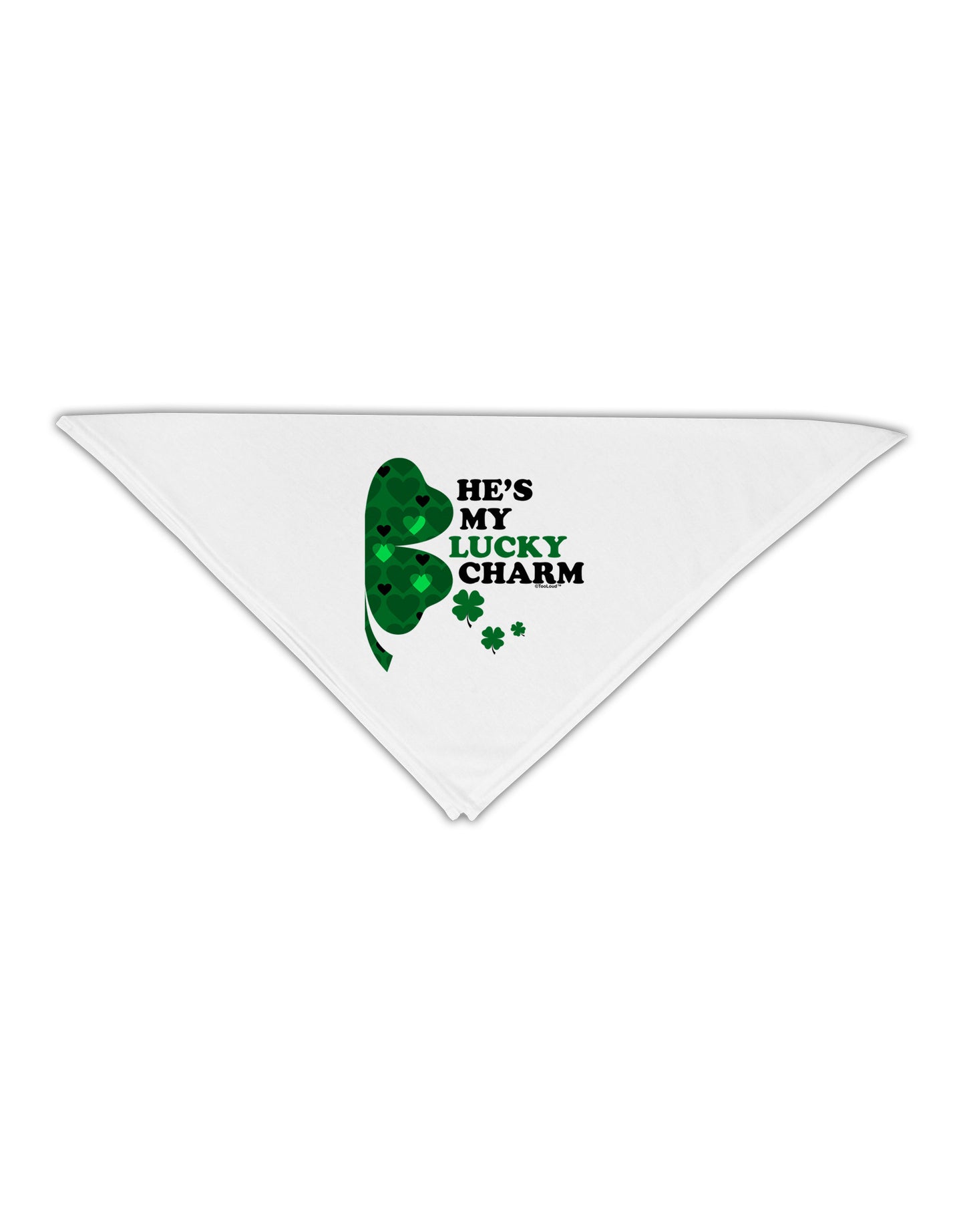 He's My Lucky Charm - Right Adult 19" Square Bandana-Square Bandanas-TooLoud-White-One-Size-Adult-Davson Sales