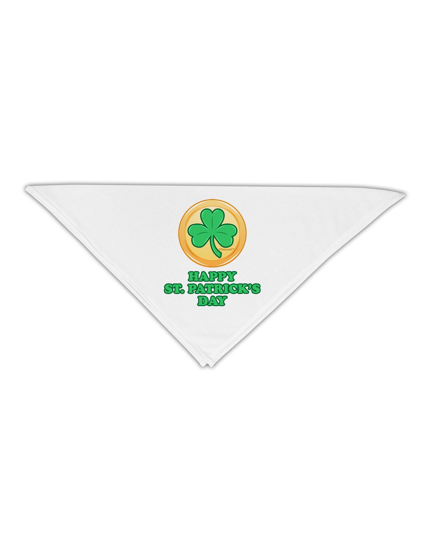Shamrock Button - St Patrick's Day Adult 19" Square Bandana by TooLoud-Square Bandanas-TooLoud-White-One-Size-Adult-Davson Sales